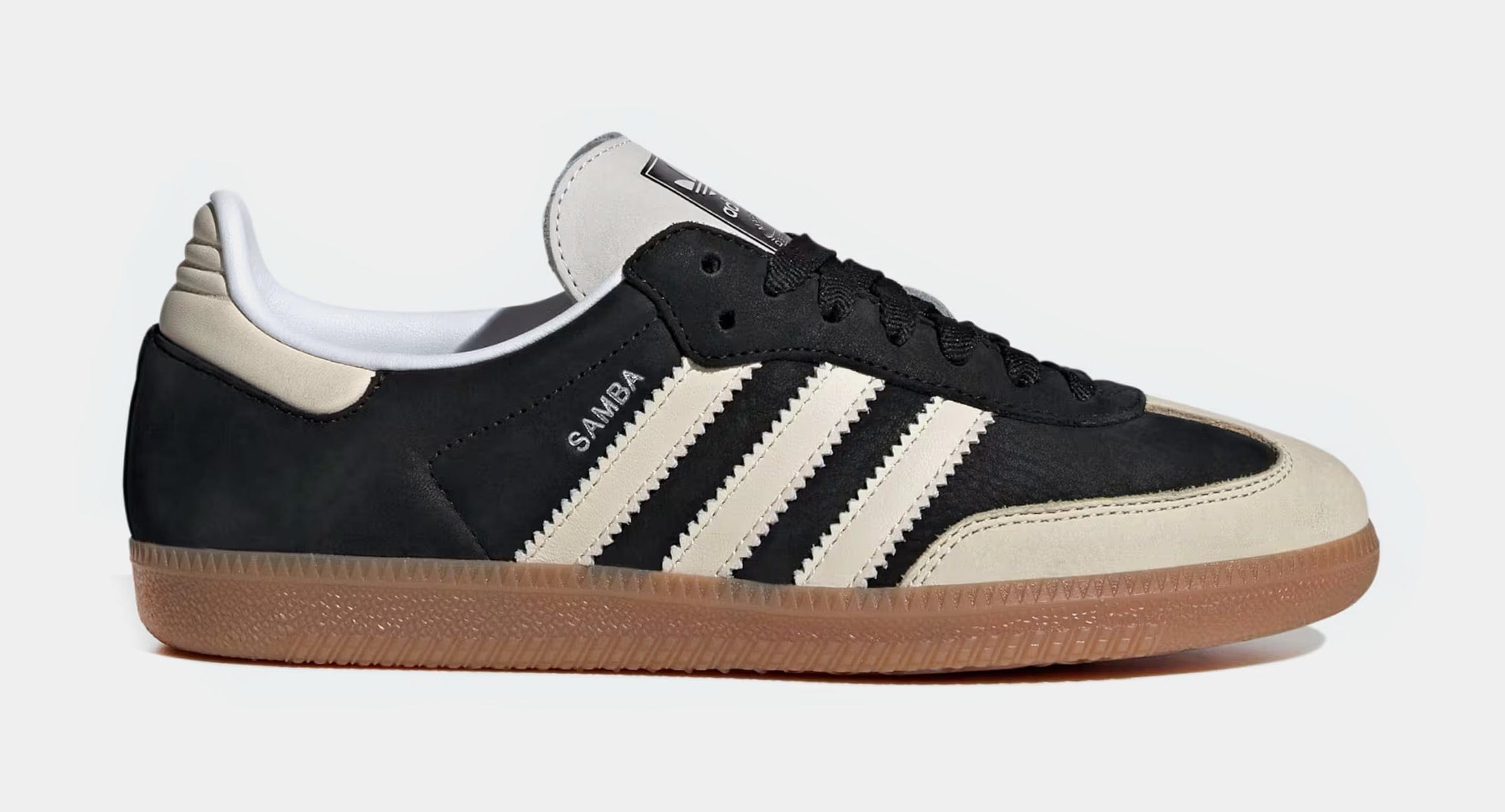 adidas Samba OG Womens Lifestyle Shoes (Core Black/Wonder White/Silver Metallic)