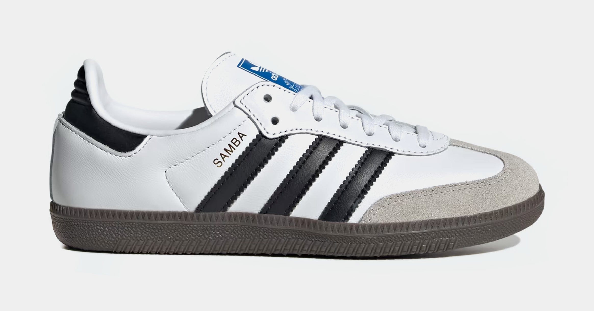 adidas Samba OG Grade School Lifestyle Shoes (White/Black)