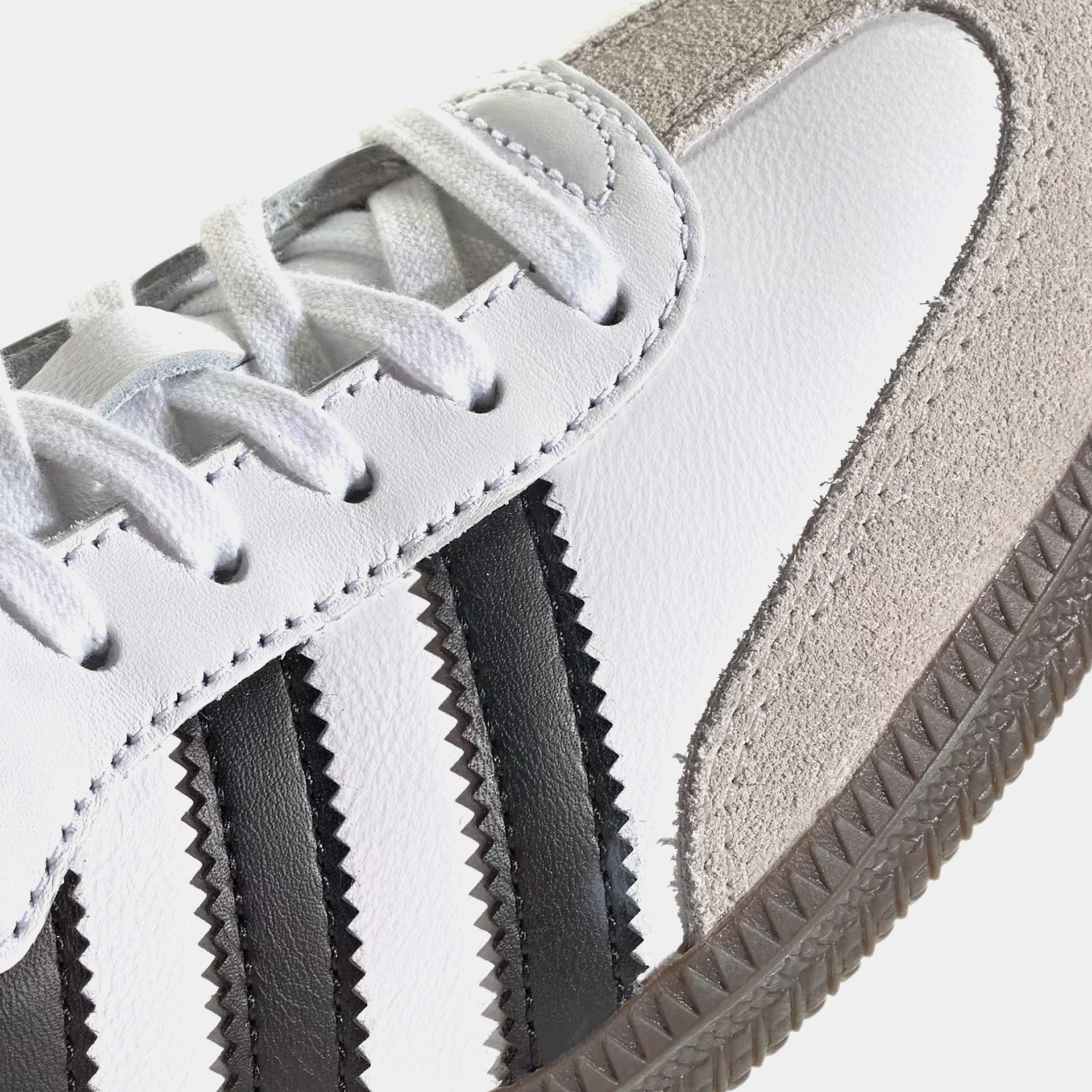 adidas Samba OG Grade School Lifestyle Shoes (White/Black)