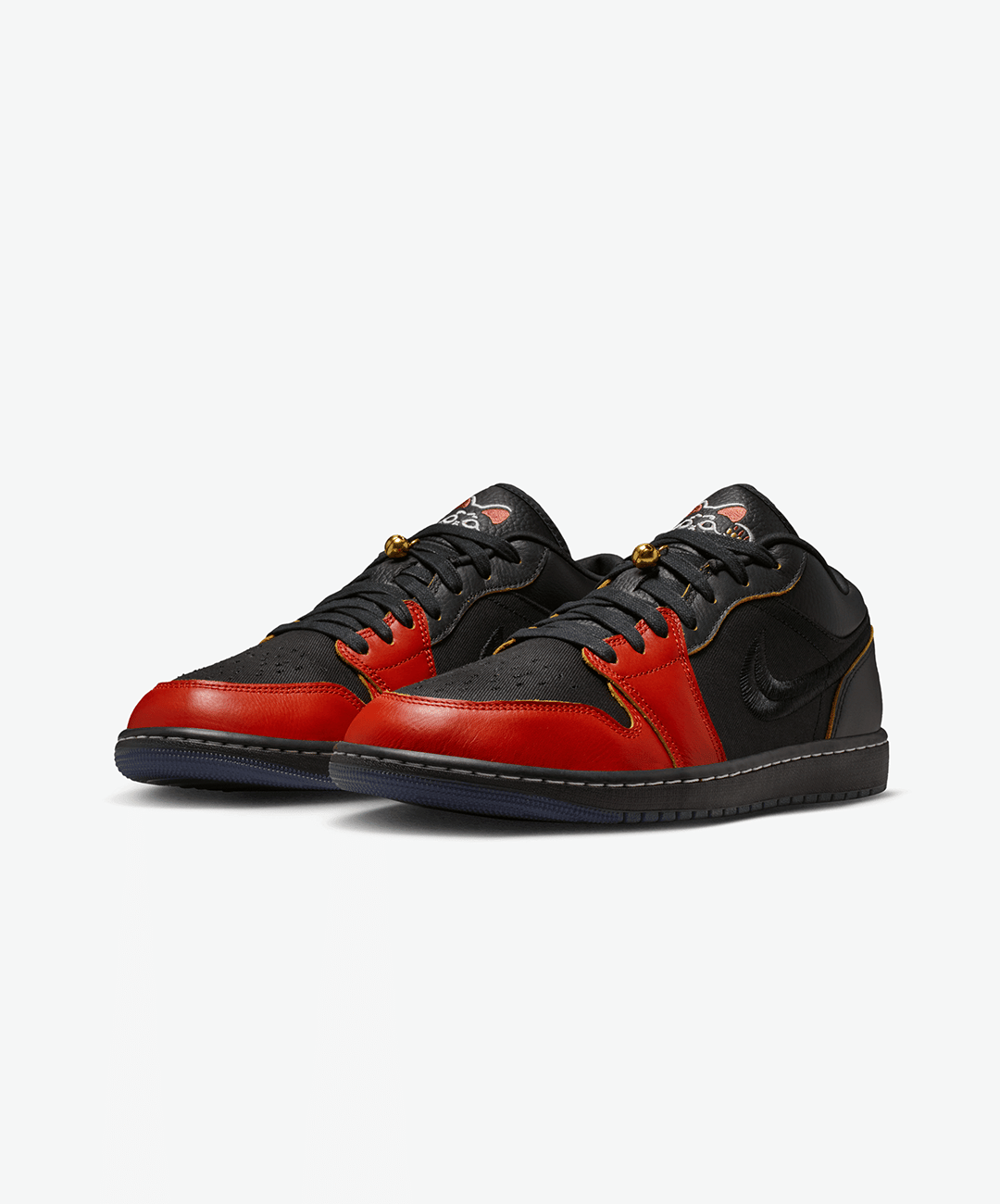 Air Jordan JORDAN | AIR JORDAN 1 LOW SE { BLACK/BLACK - DRAGON RED - BLACK