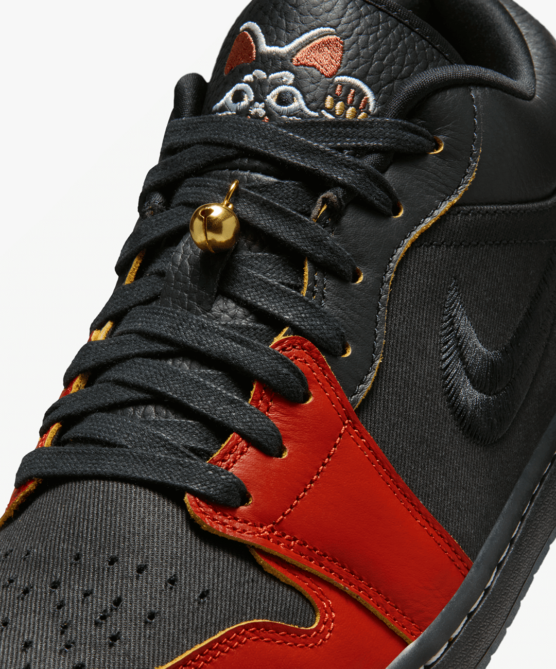 Air Jordan JORDAN | AIR JORDAN 1 LOW SE { BLACK/BLACK - DRAGON RED - BLACK