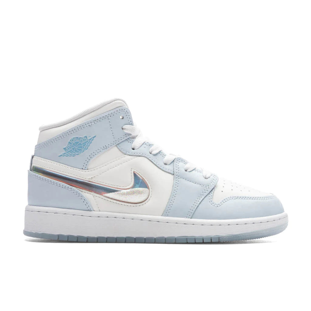 Air Jordan Jordan 1 Mid SE Glitter Swoosh GS