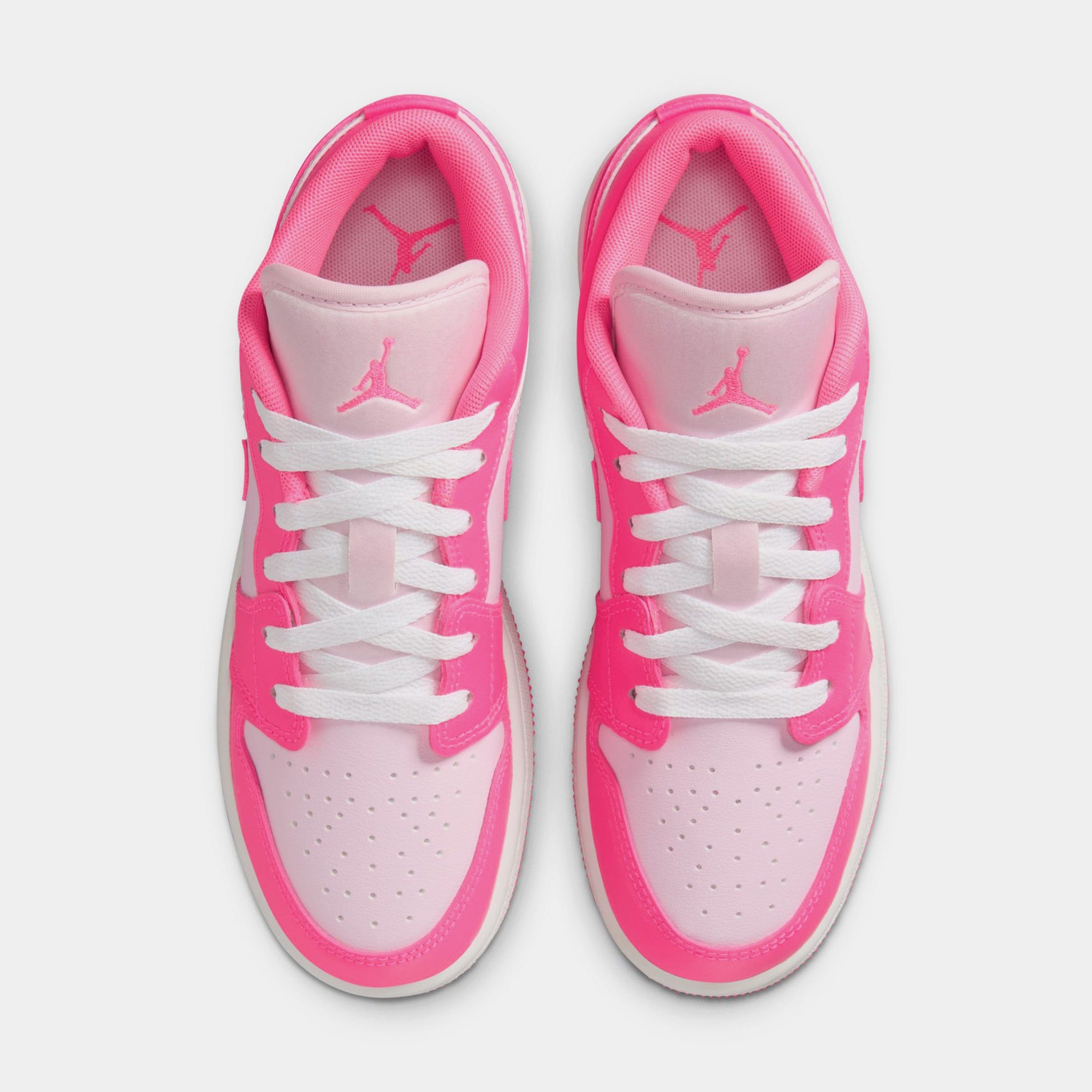 Air Jordan 1 Low Grade School Lifestyle Shoes (Pink Foam/Summit White/Hyper Pink)