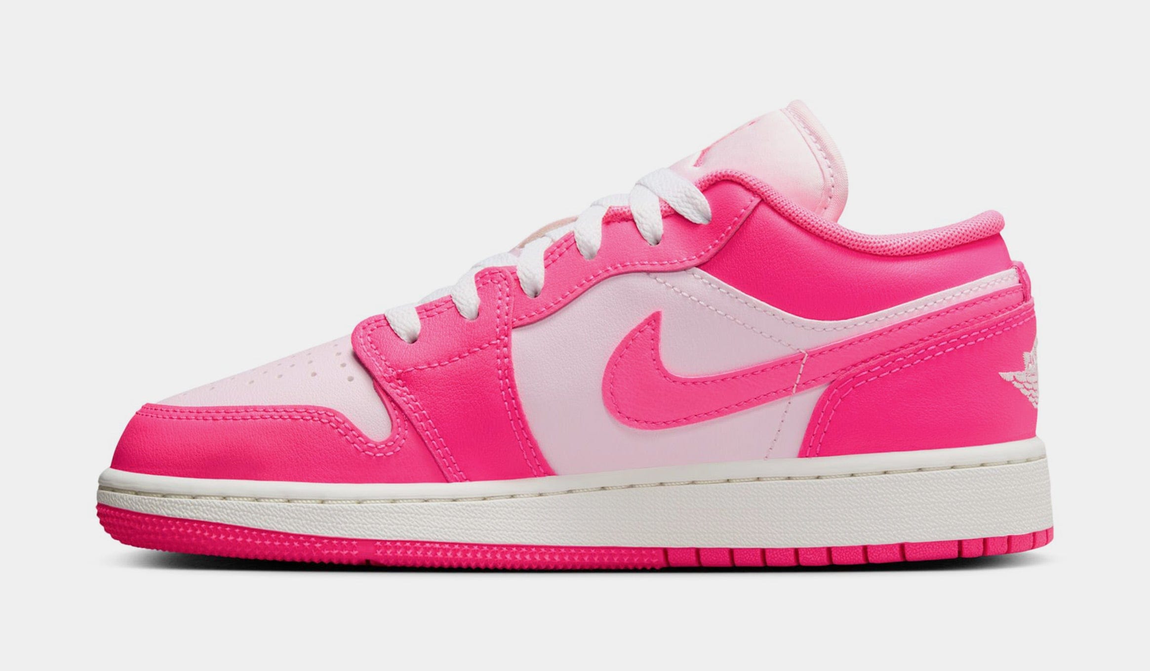 Air Jordan 1 Low Grade School Lifestyle Shoes (Pink Foam/Summit White/Hyper Pink)