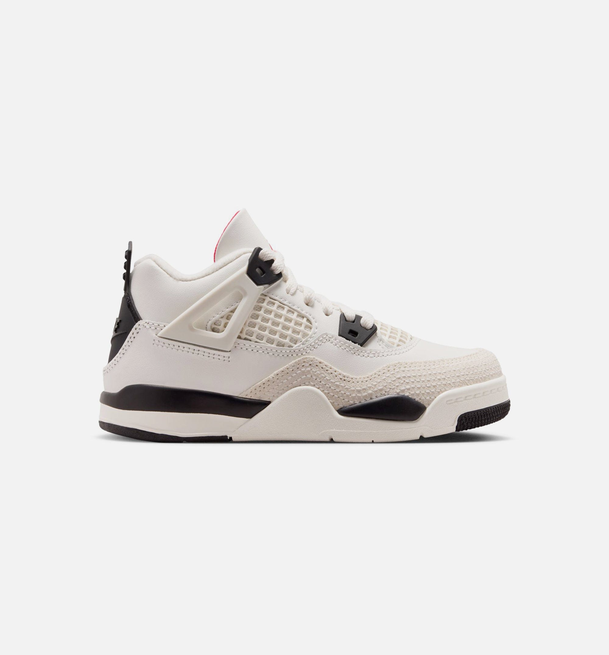 Air Jordan 4 Retro Flight Club Preschool Lifestyle Shoe - Sail/Black/University Red