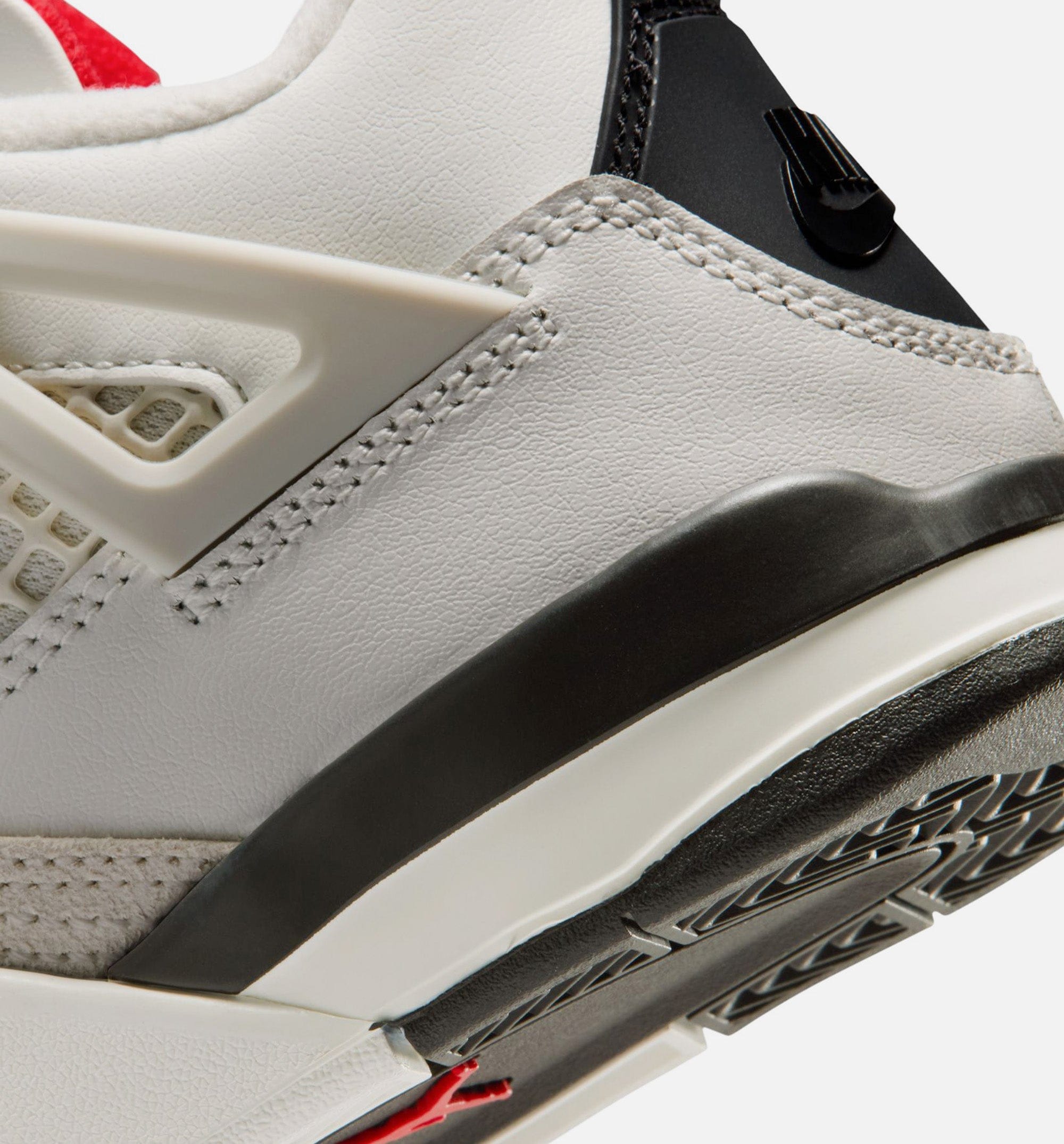 Air Jordan 4 Retro Flight Club Preschool Lifestyle Shoe - Sail/Black/University Red