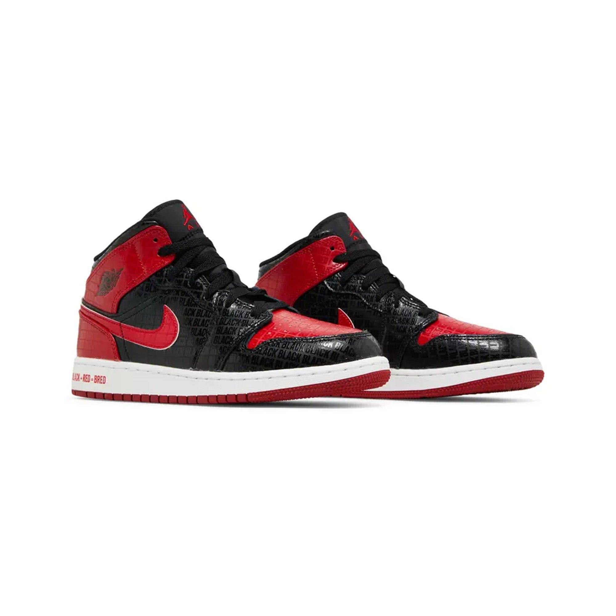 Air Jordan 1 Mid SS Bred Text GS (2022)