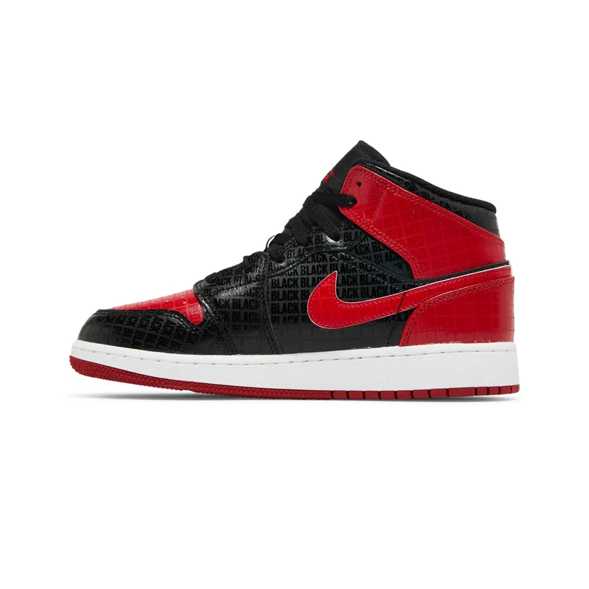 Air Jordan 1 Mid SS Bred Text GS (2022)