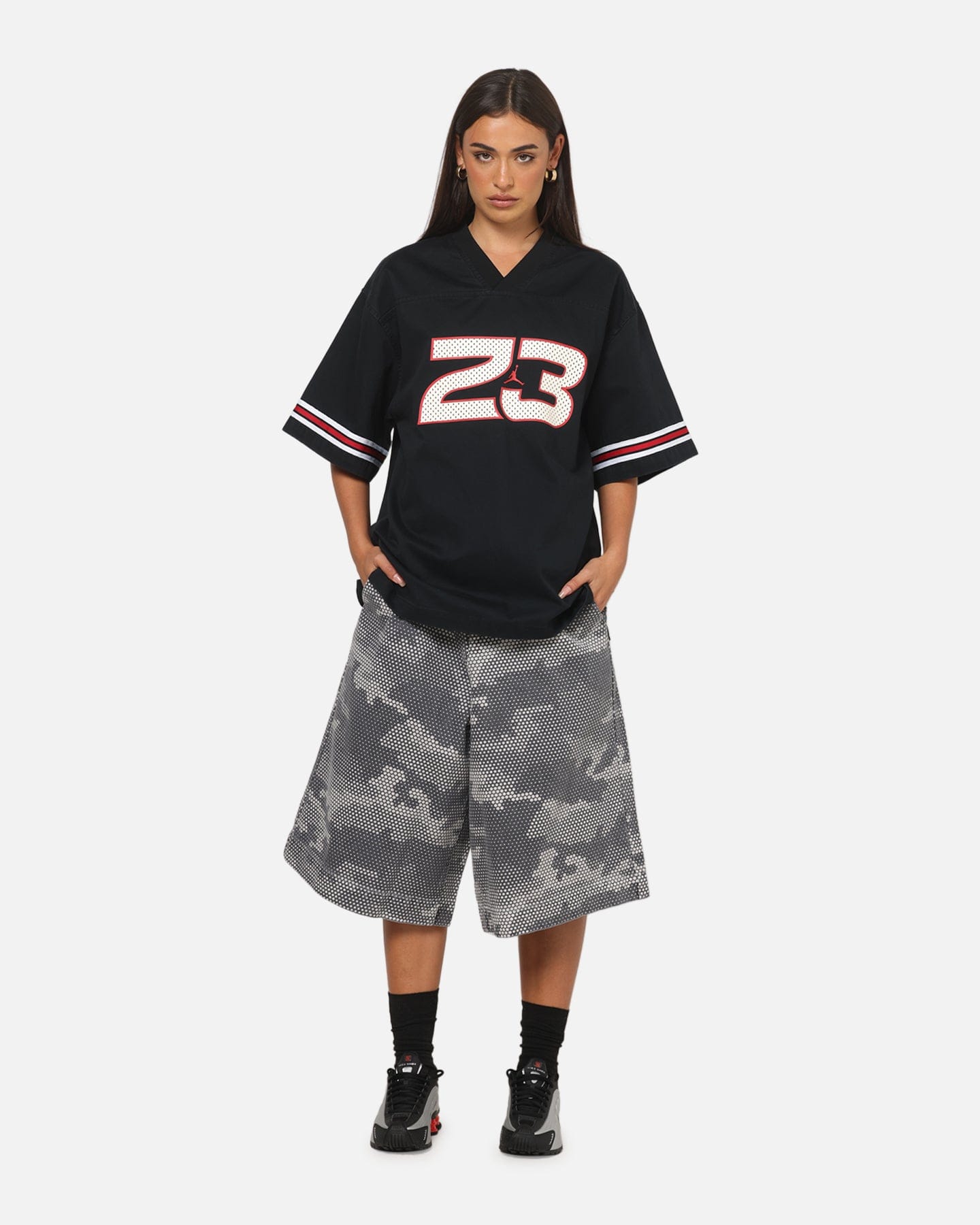 Air Jordan Jordan Women's Flight Woven Jersey Top Black