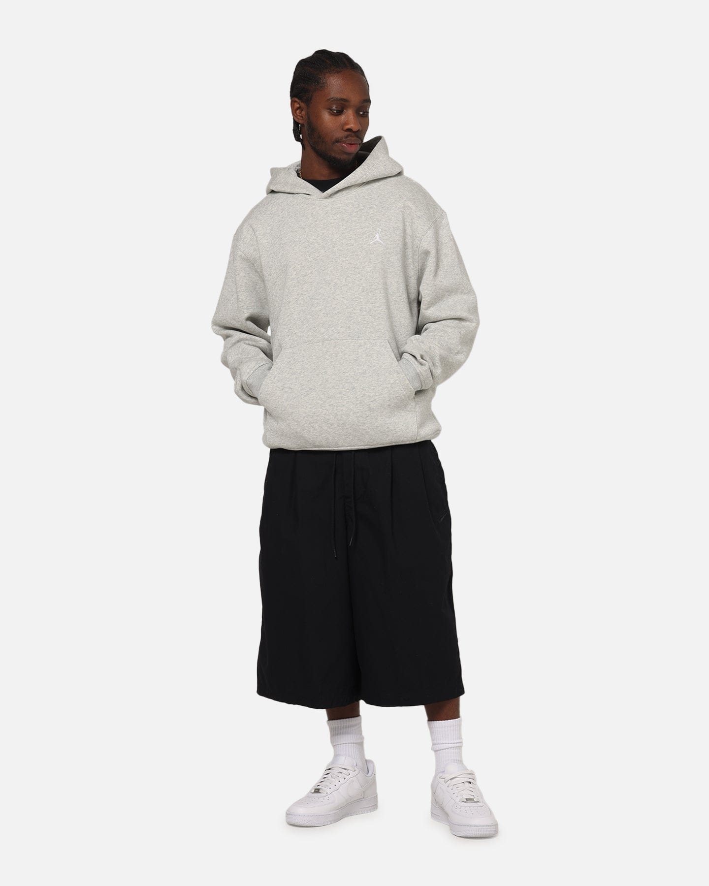Air Jordan Jordan Brooklyn Fleece Pullover Hoodie Grey Heather/White
