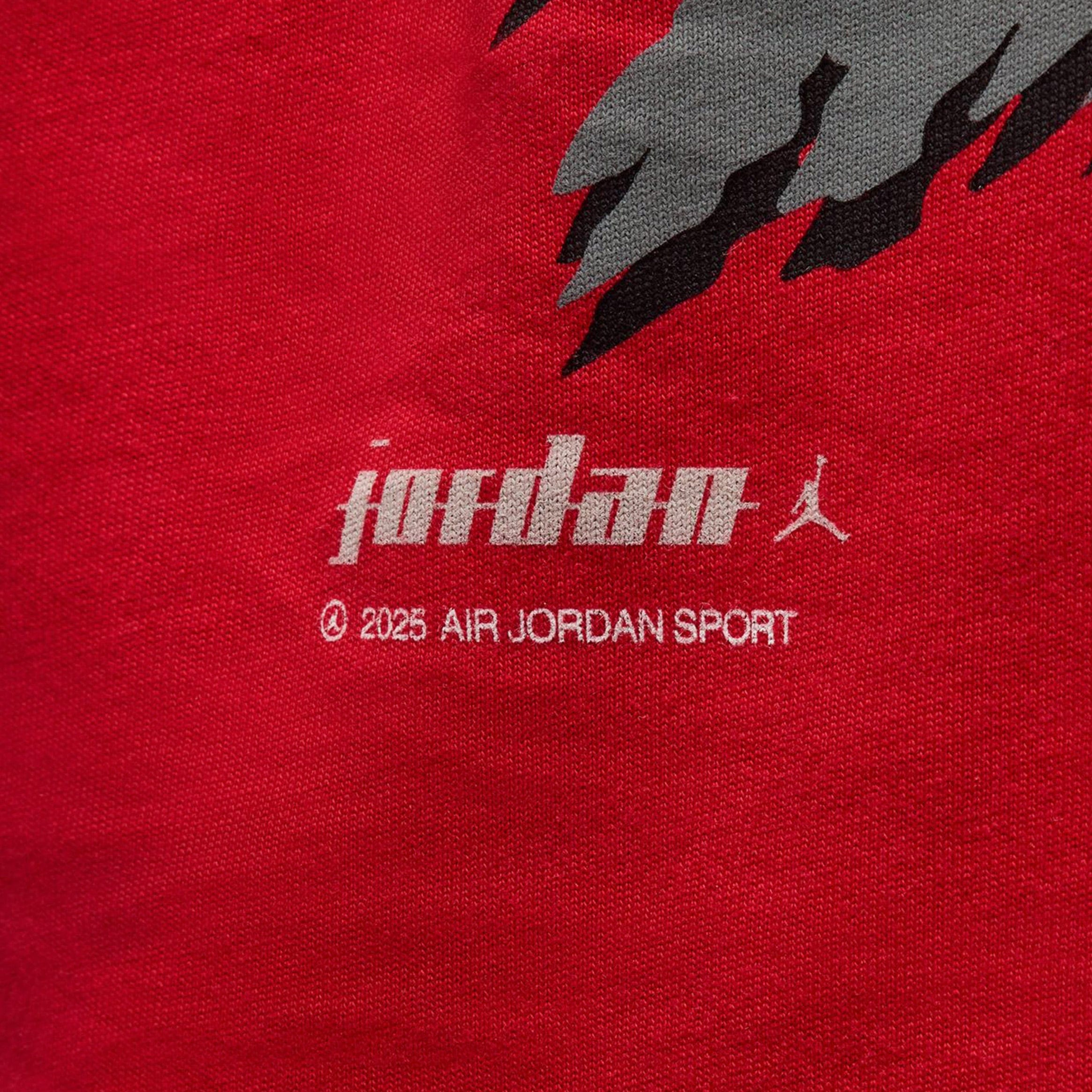 Air Jordan Statement 1985 Motorsport Mens Short Sleeve Shirt (Fire Red/Black)