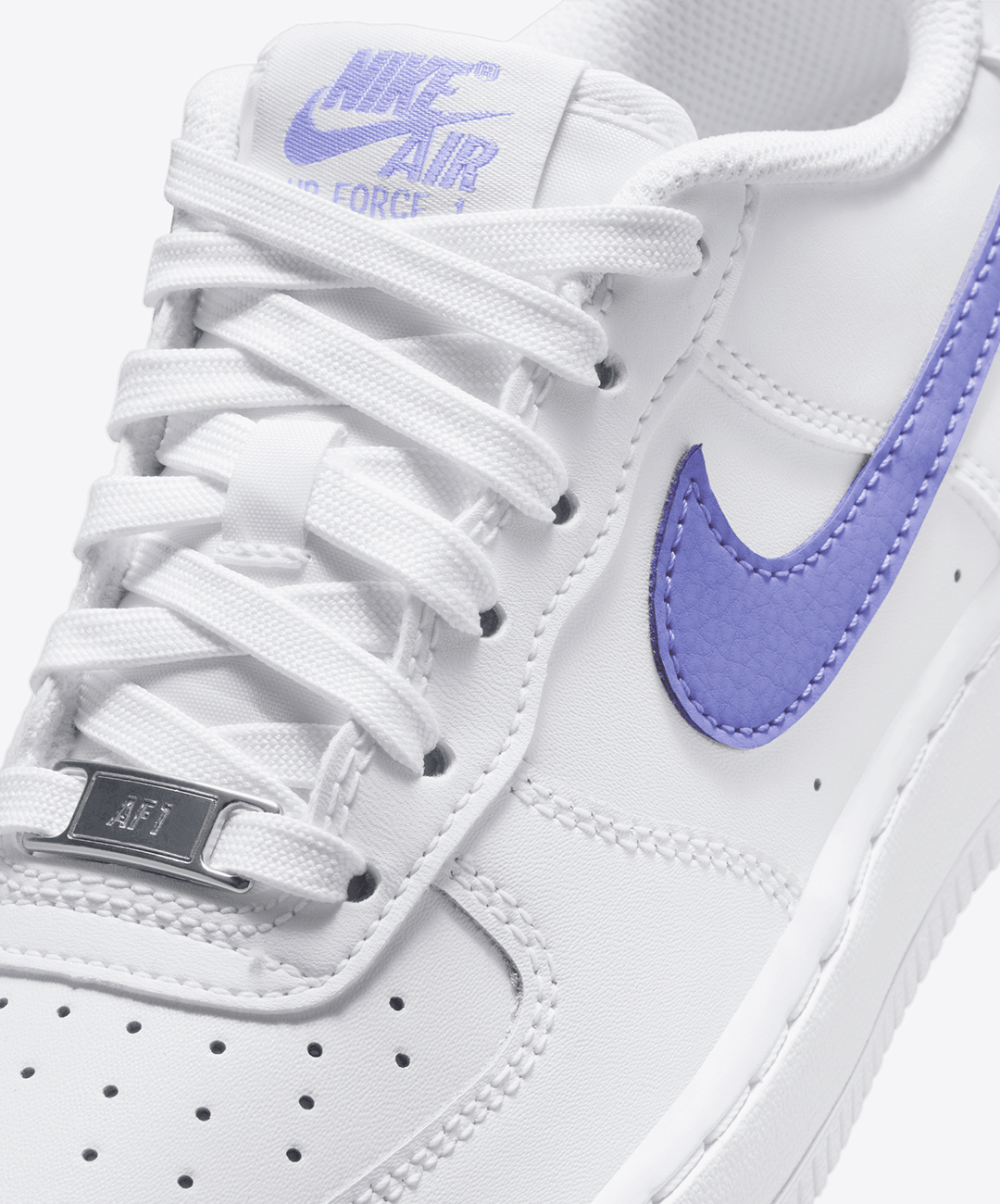 NIKE | AIR FORCE 1 { WHITE/LIGHT THISTLE - WHITE