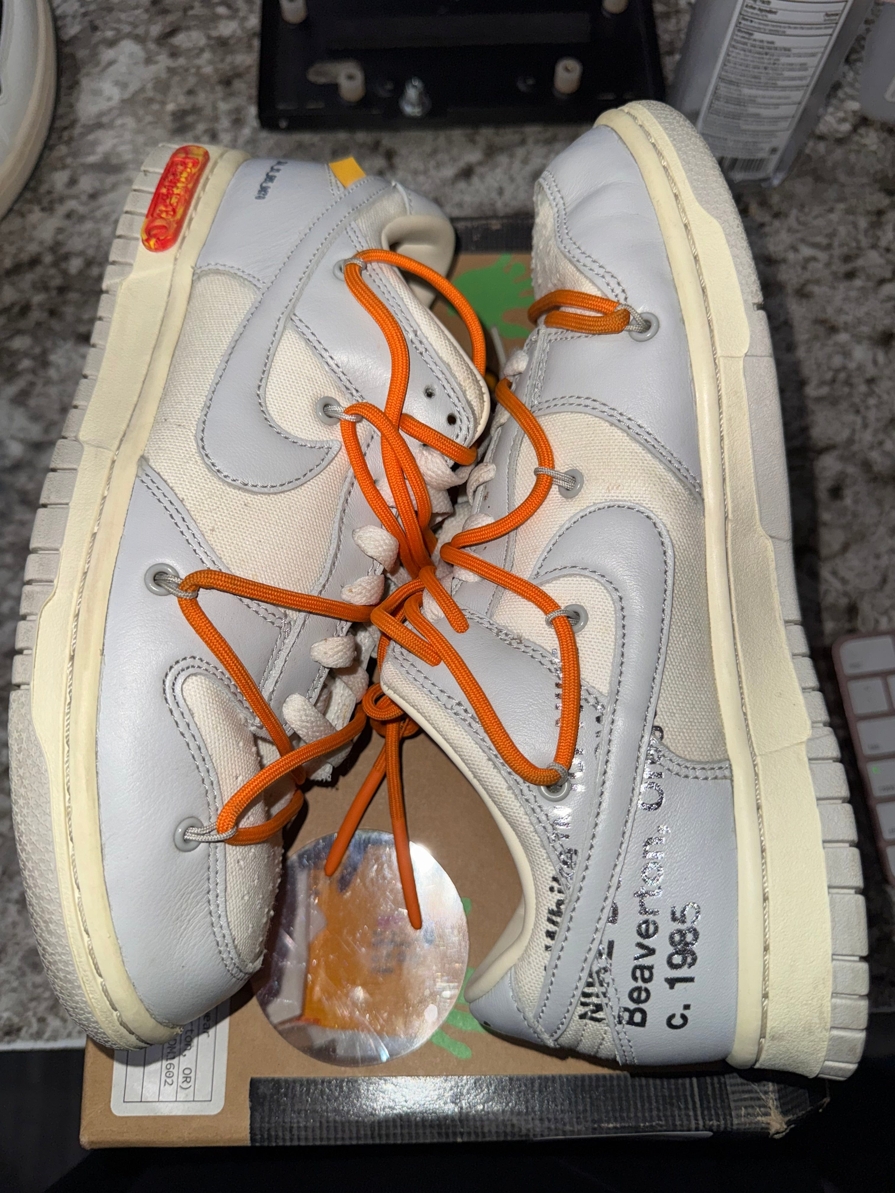 Nike Dunk Low Off - White Lot 44 (DAMAGED BOX)