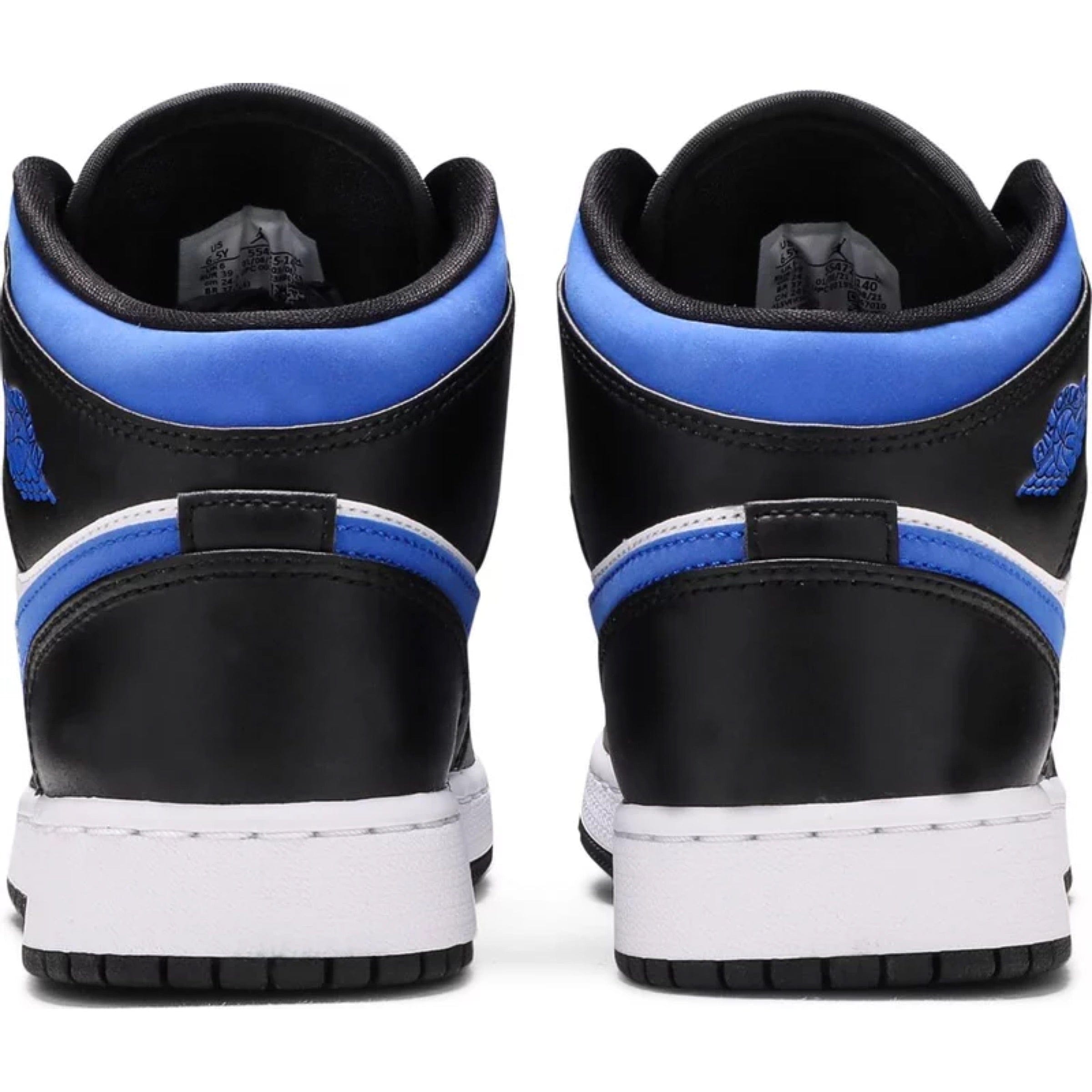 Nike Air Jordan 1 Mid White Black Racer Blue (GS)