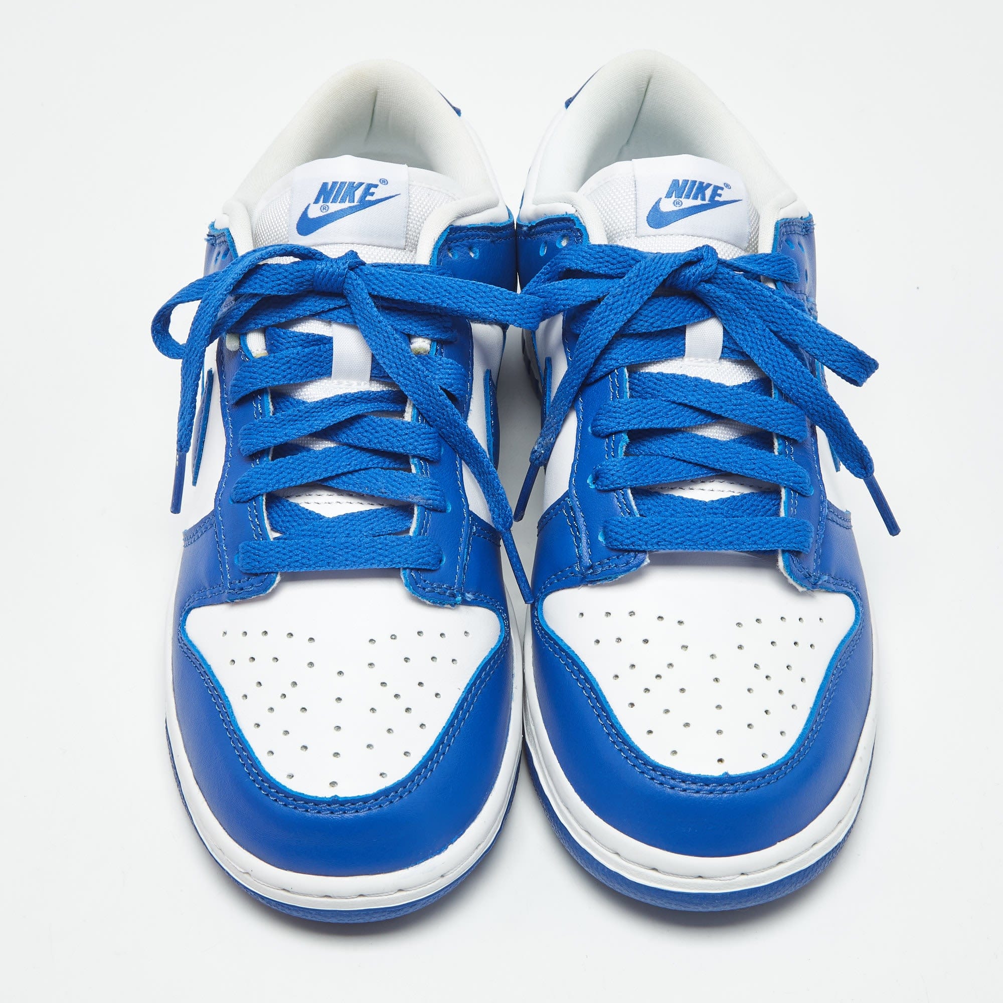 Nike Blue/white Leather Dunk Low Sp Kentucky Sneakers