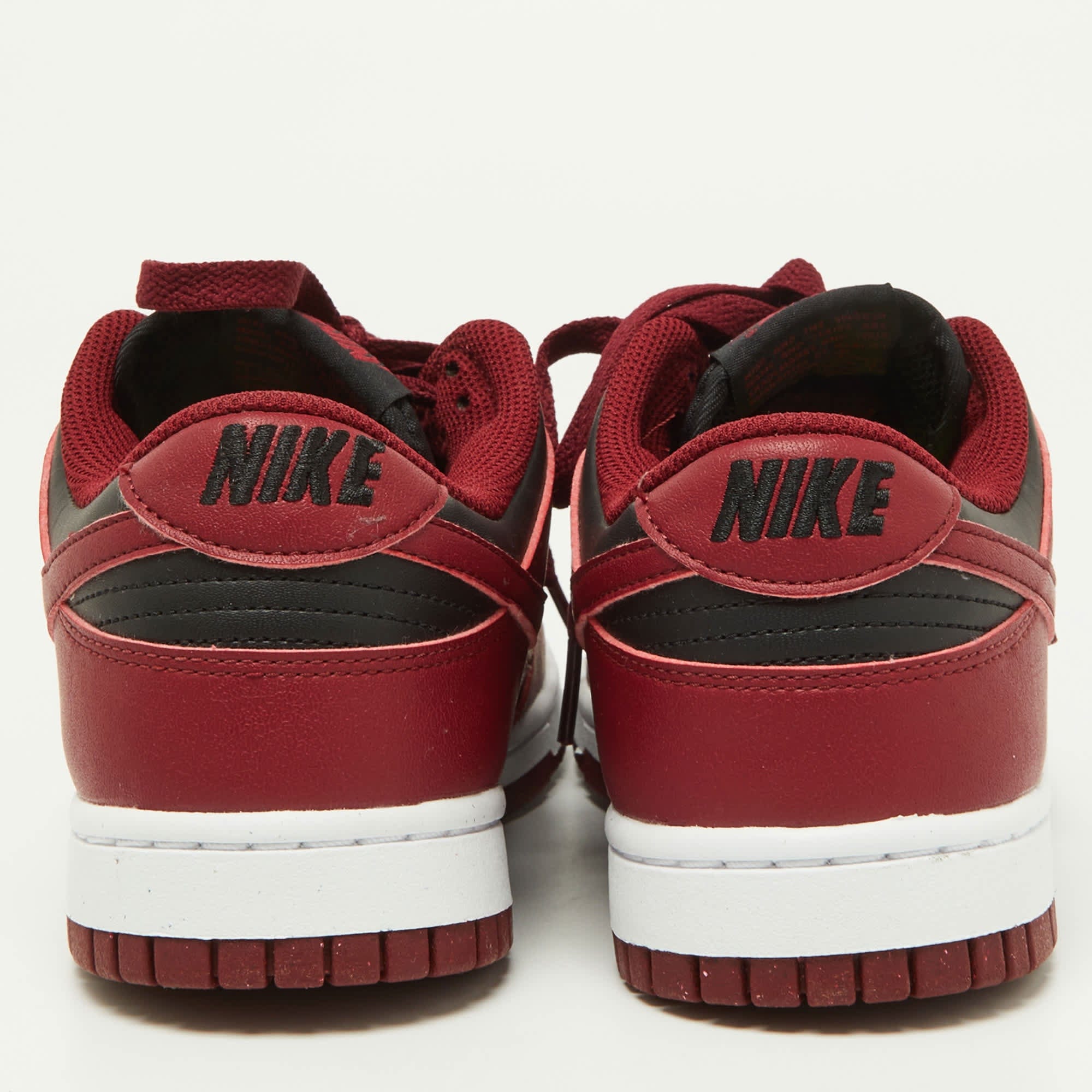Nike Red/black Leather Dunk Low Top team Red Sneakers