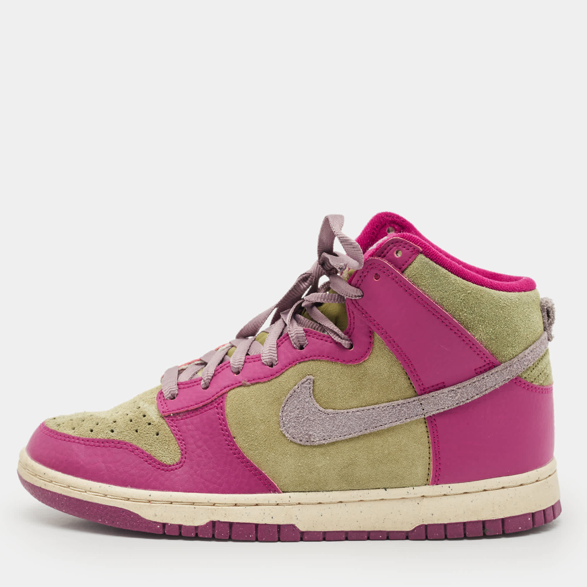 Nike Multicolor Leather And Suede Dunk Dynamic Berry High Sneakers