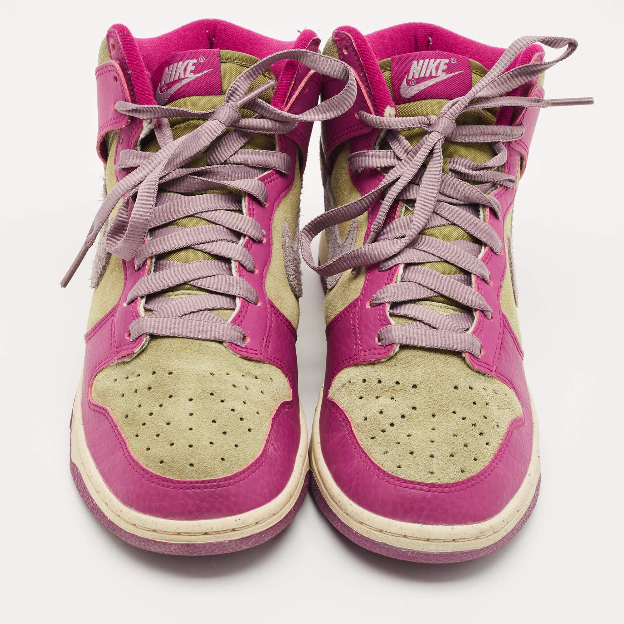 Nike Multicolor Leather And Suede Dunk Dynamic Berry High Sneakers