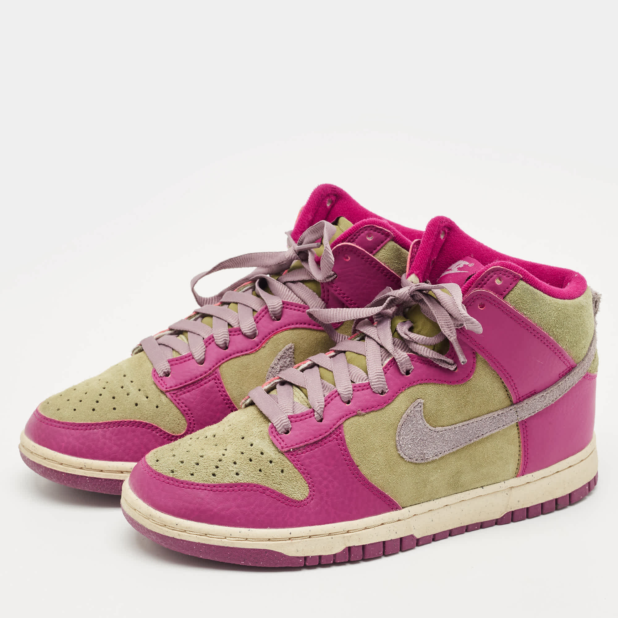 Nike Multicolor Leather And Suede Dunk Dynamic Berry High Sneakers