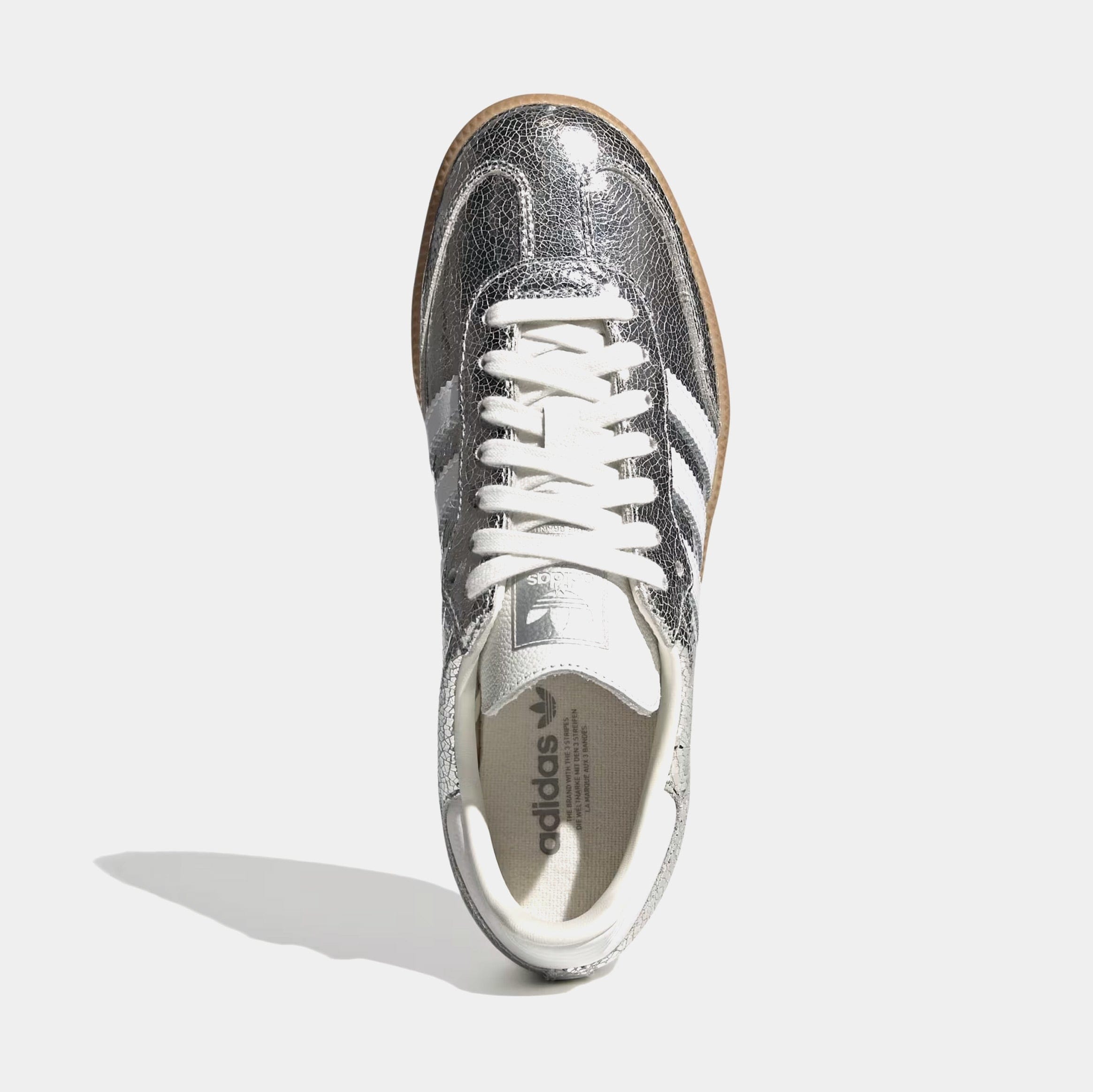 adidas Samba OG Womens Lifestyle Shoes (Silver Metallic/Cloud White/Core White)