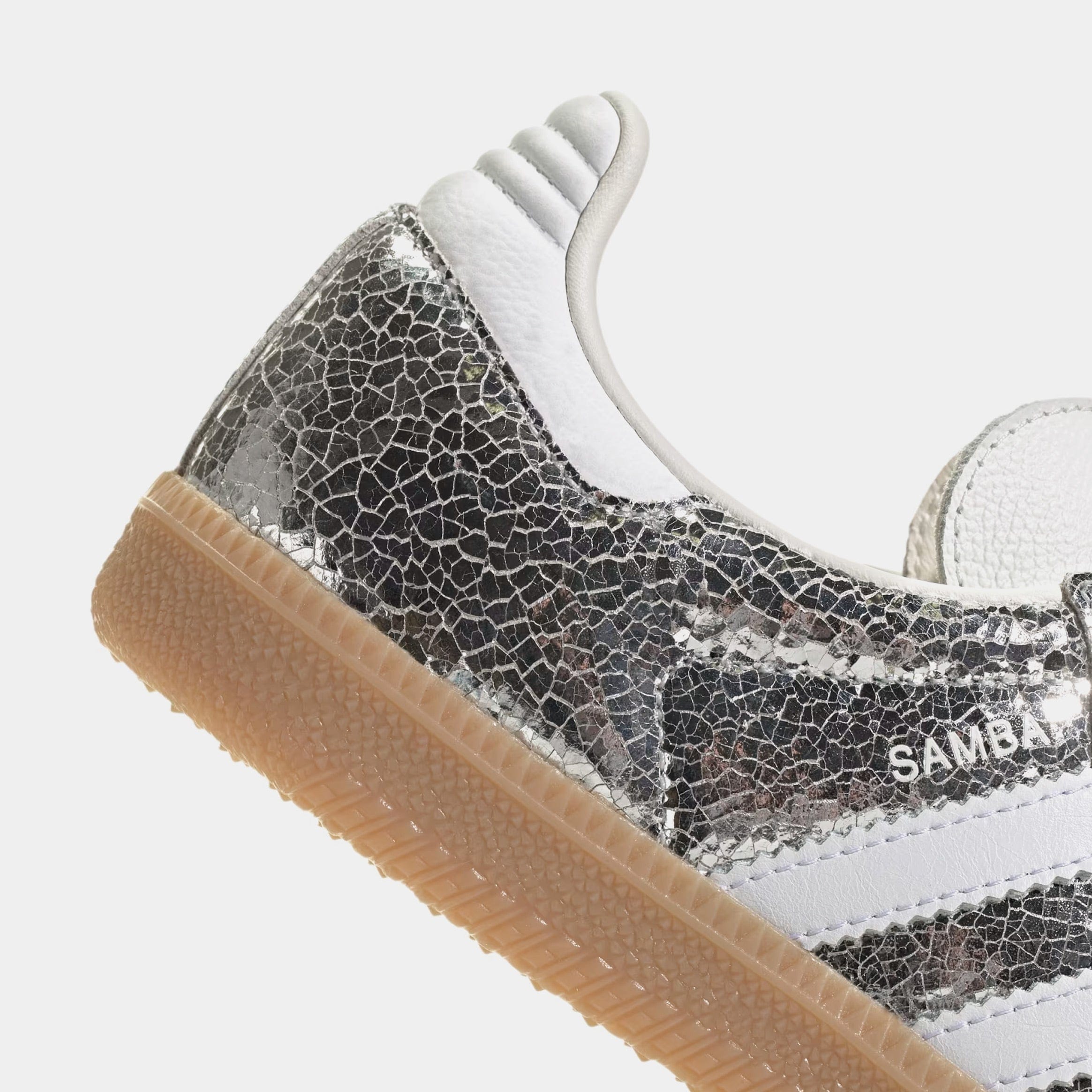 adidas Samba OG Womens Lifestyle Shoes (Silver Metallic/Cloud White/Core White)