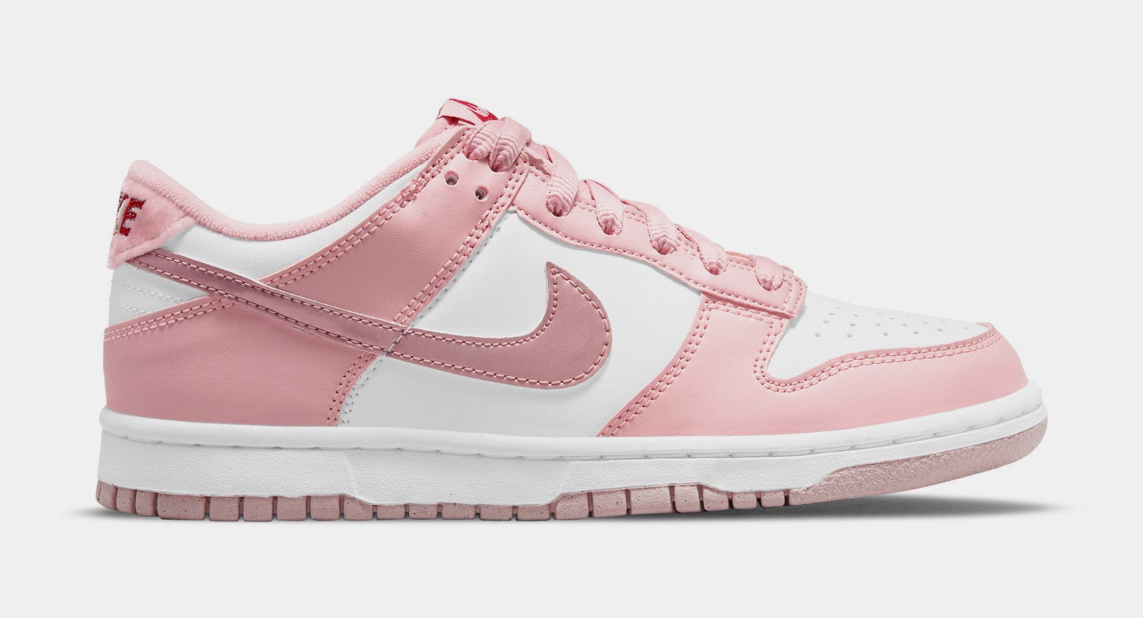 Nike Dunk Low Grade School Lifestyle Shoes (Pink Velvet/White)