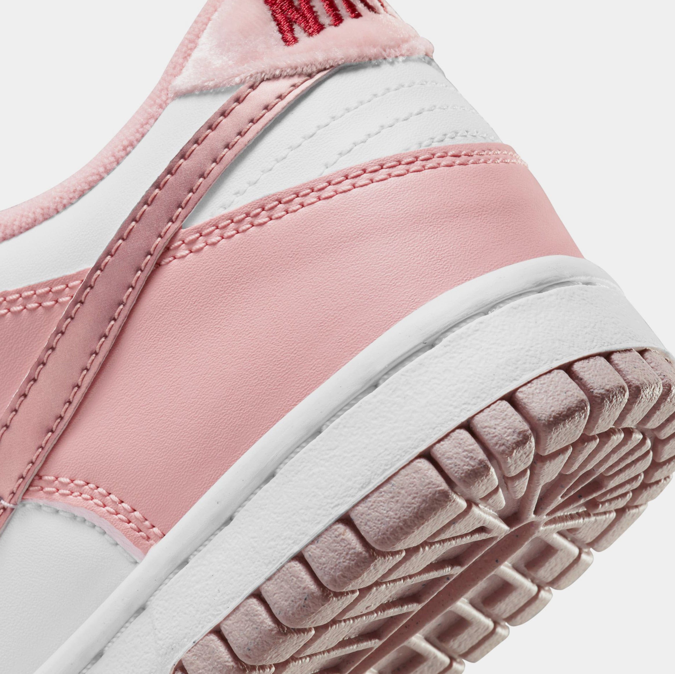 Nike Dunk Low Grade School Lifestyle Shoes (Pink Velvet/White)