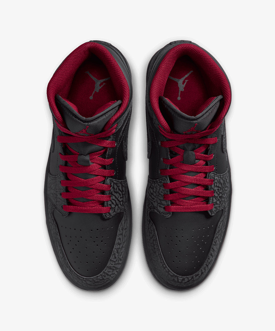 Air Jordan JORDAN | AIR JORDAN 1 MID { BLACK/TOUGH RED - BLACK