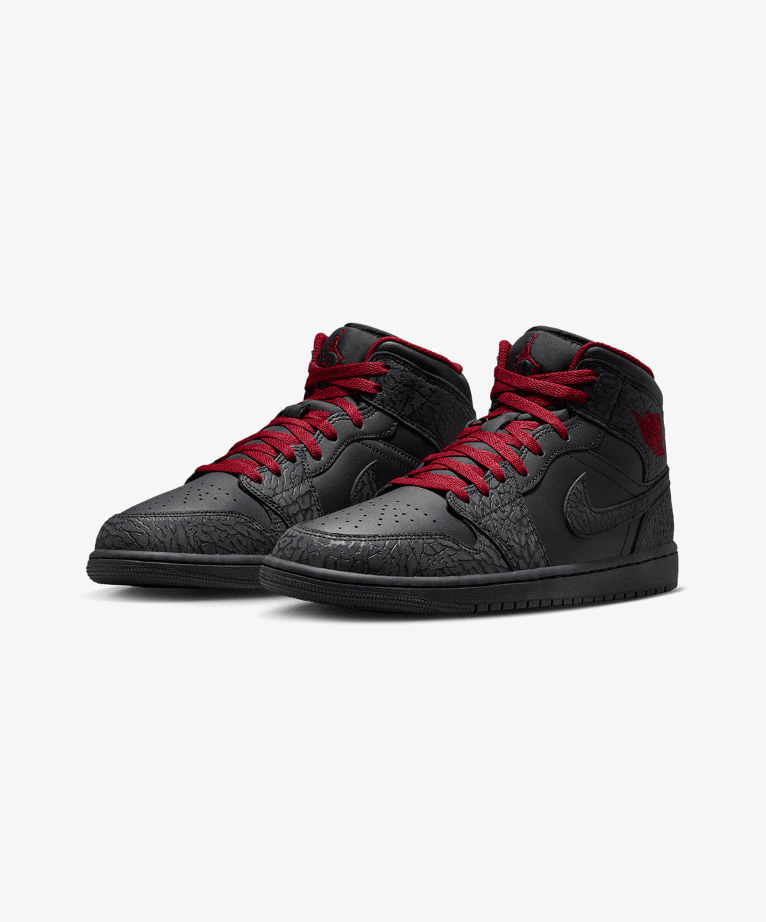 Air Jordan JORDAN | AIR JORDAN 1 MID { BLACK/TOUGH RED - BLACK