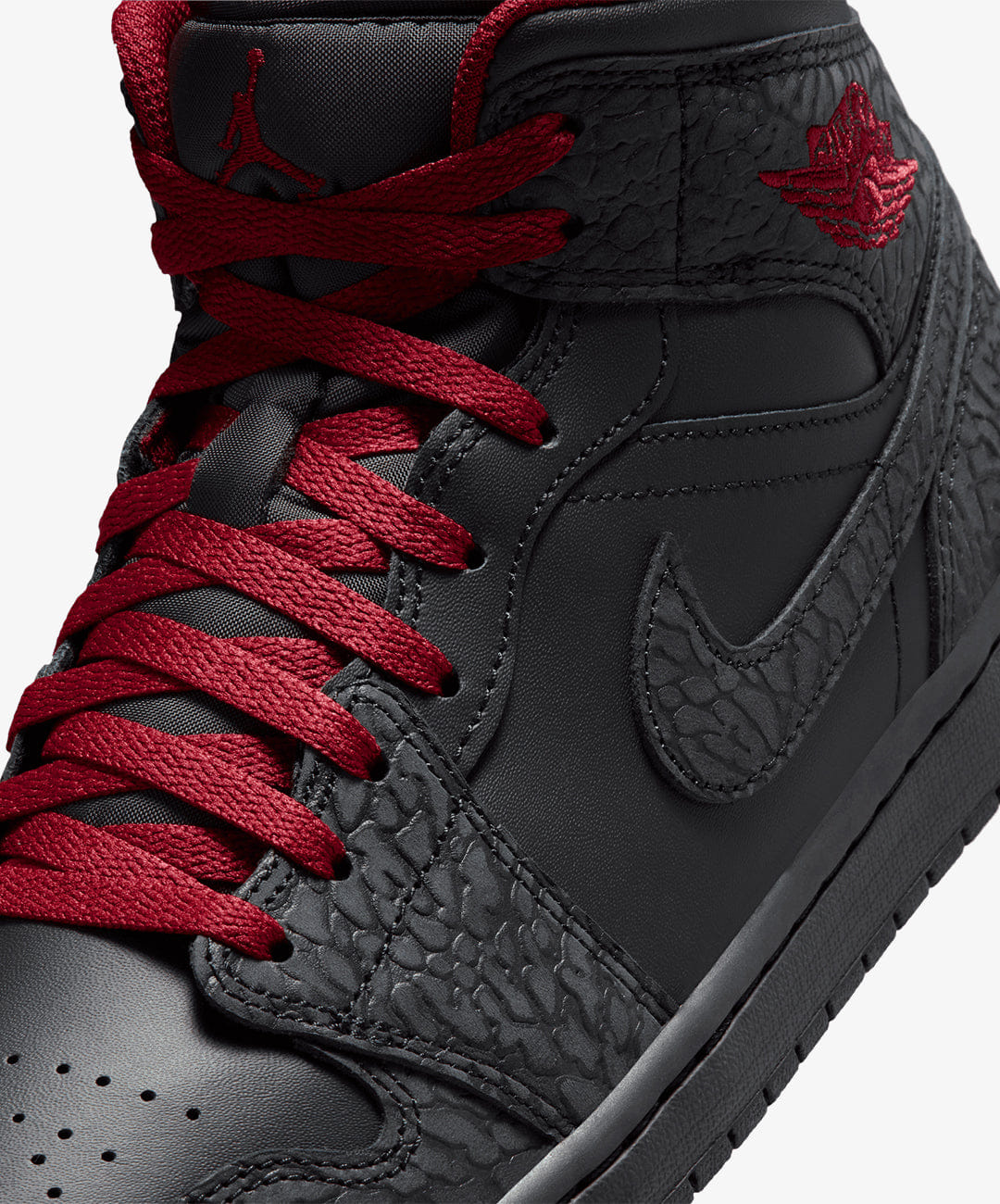 Air Jordan JORDAN | AIR JORDAN 1 MID { BLACK/TOUGH RED - BLACK