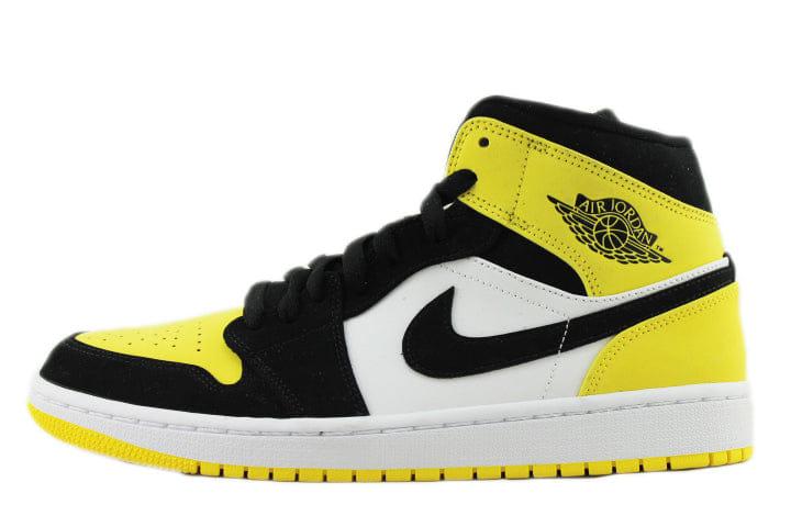 Air Jordan 1 Mid Yellow Toe Black