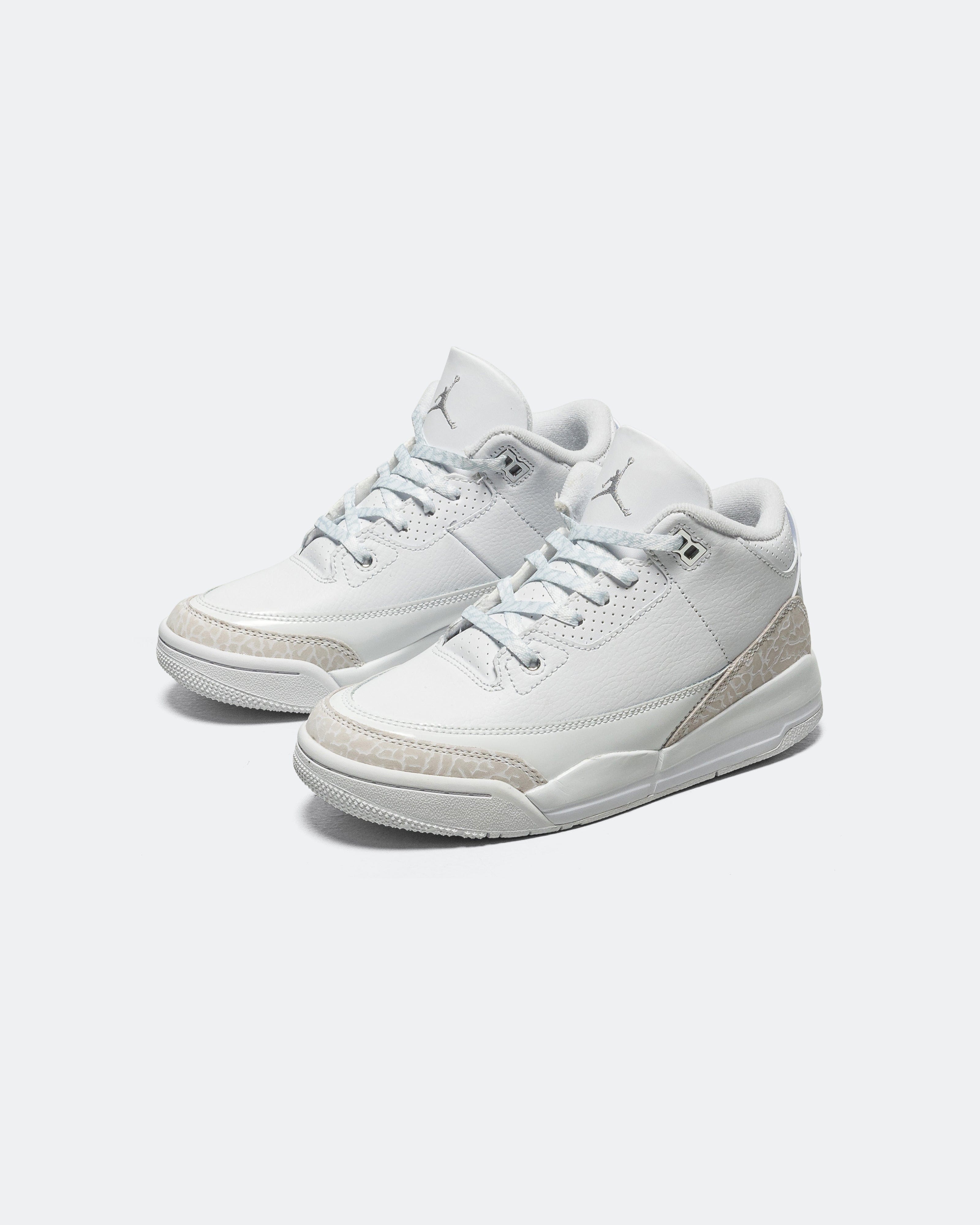 Air Jordan 3 Retro PS - White/White - Metallic Silver