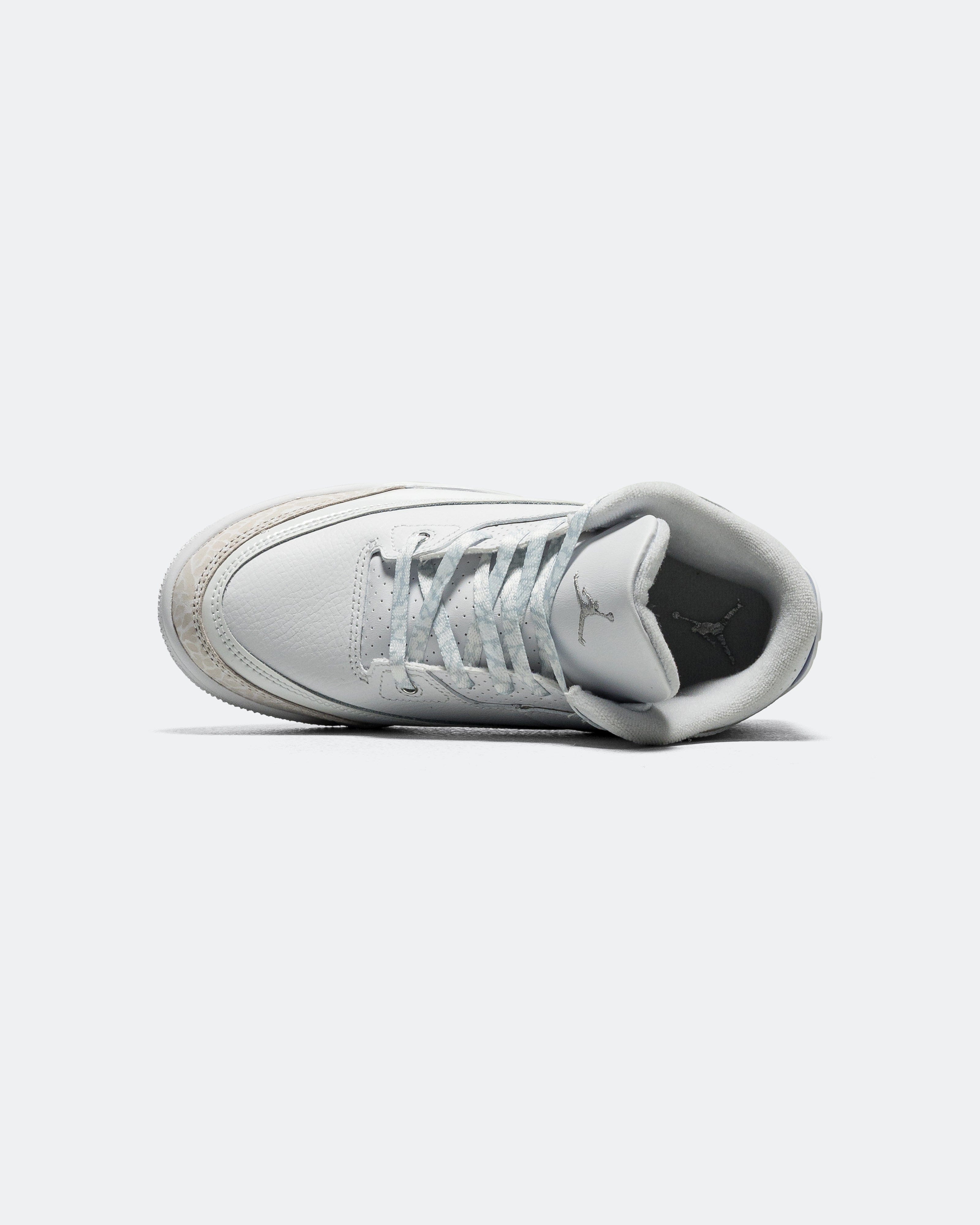 Air Jordan 3 Retro PS - White/White - Metallic Silver