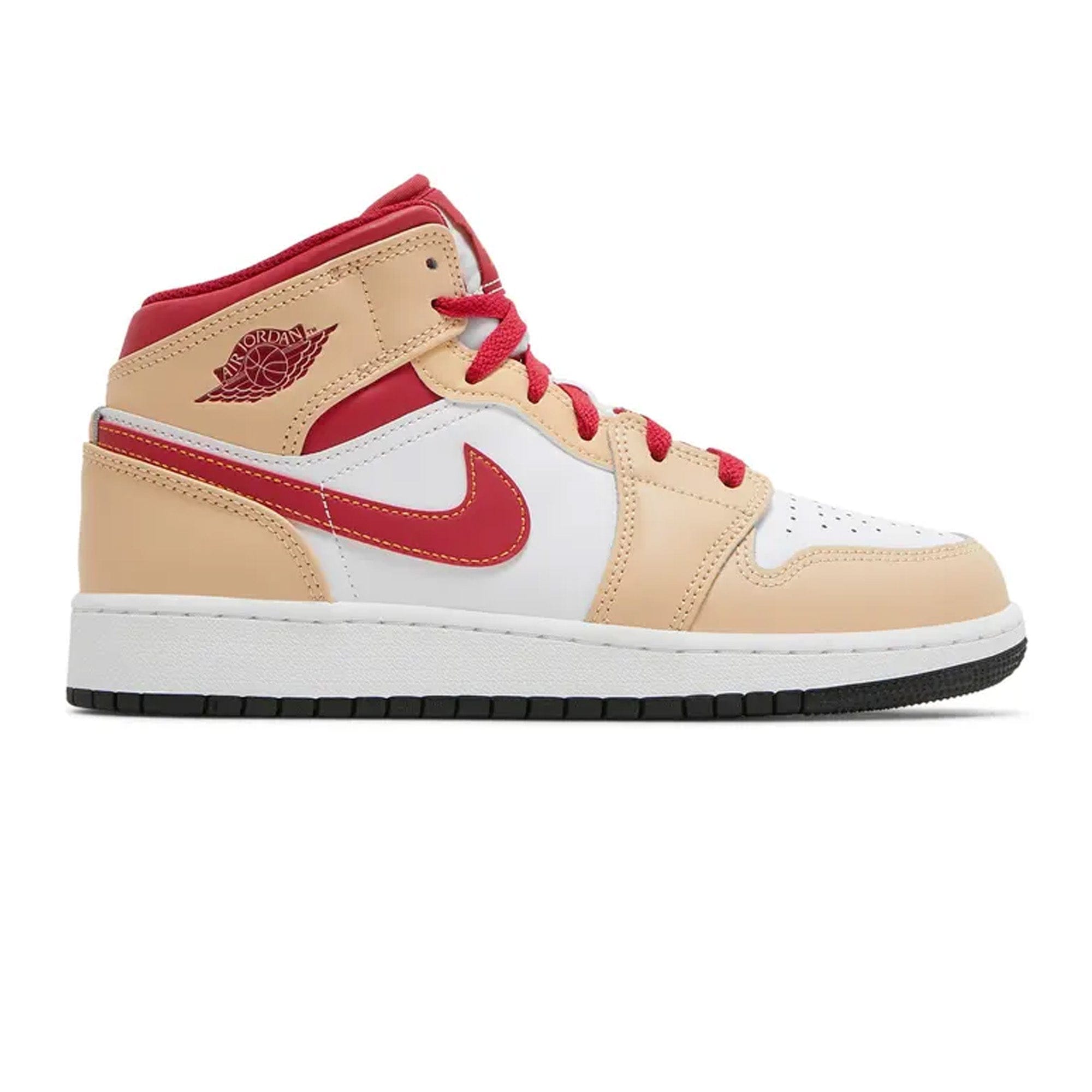 Air Jordan 1 Mid Light Curry Cardinal GS (2022)