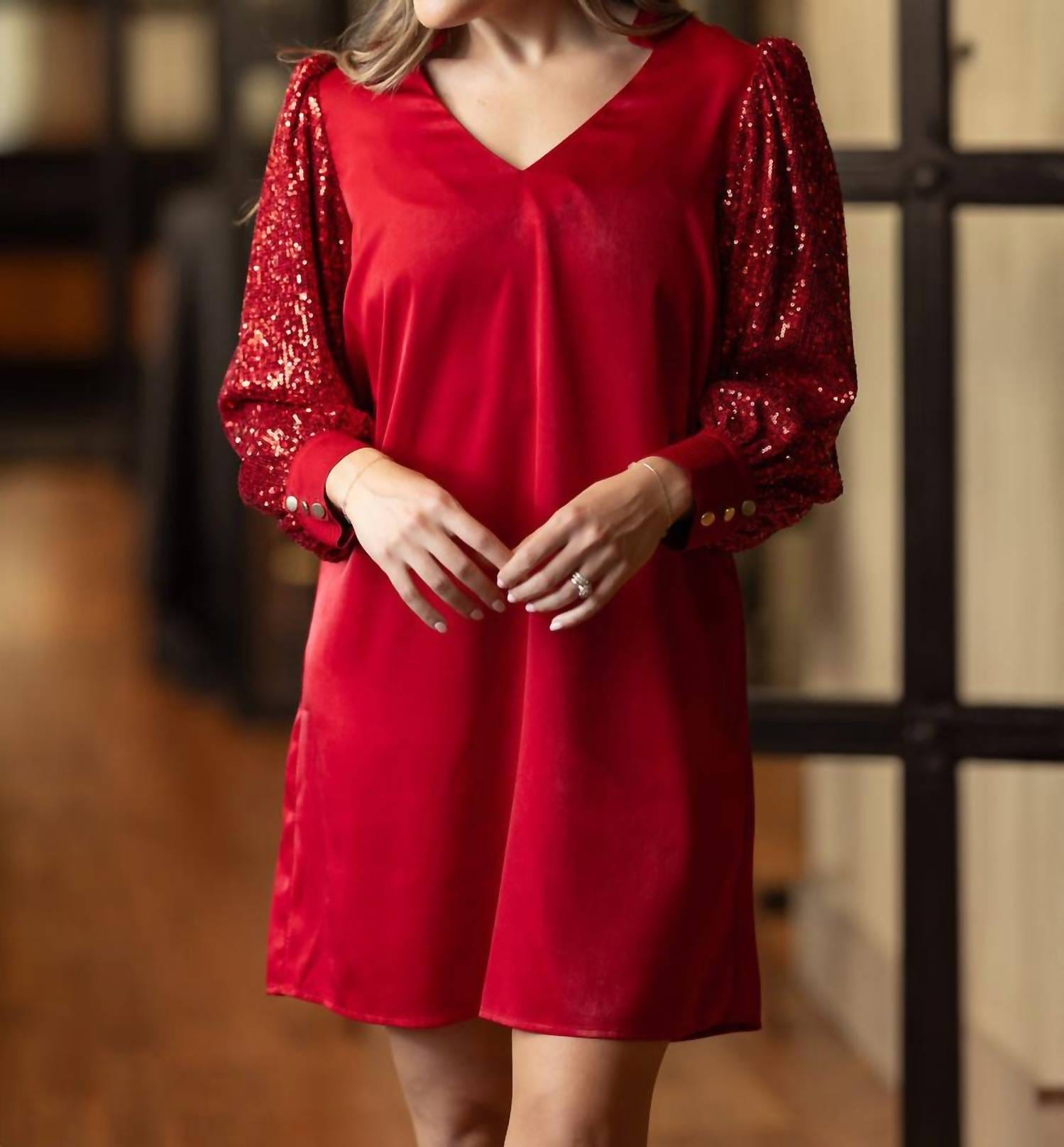 Air Jordan Jordan Sequin Dress In Red