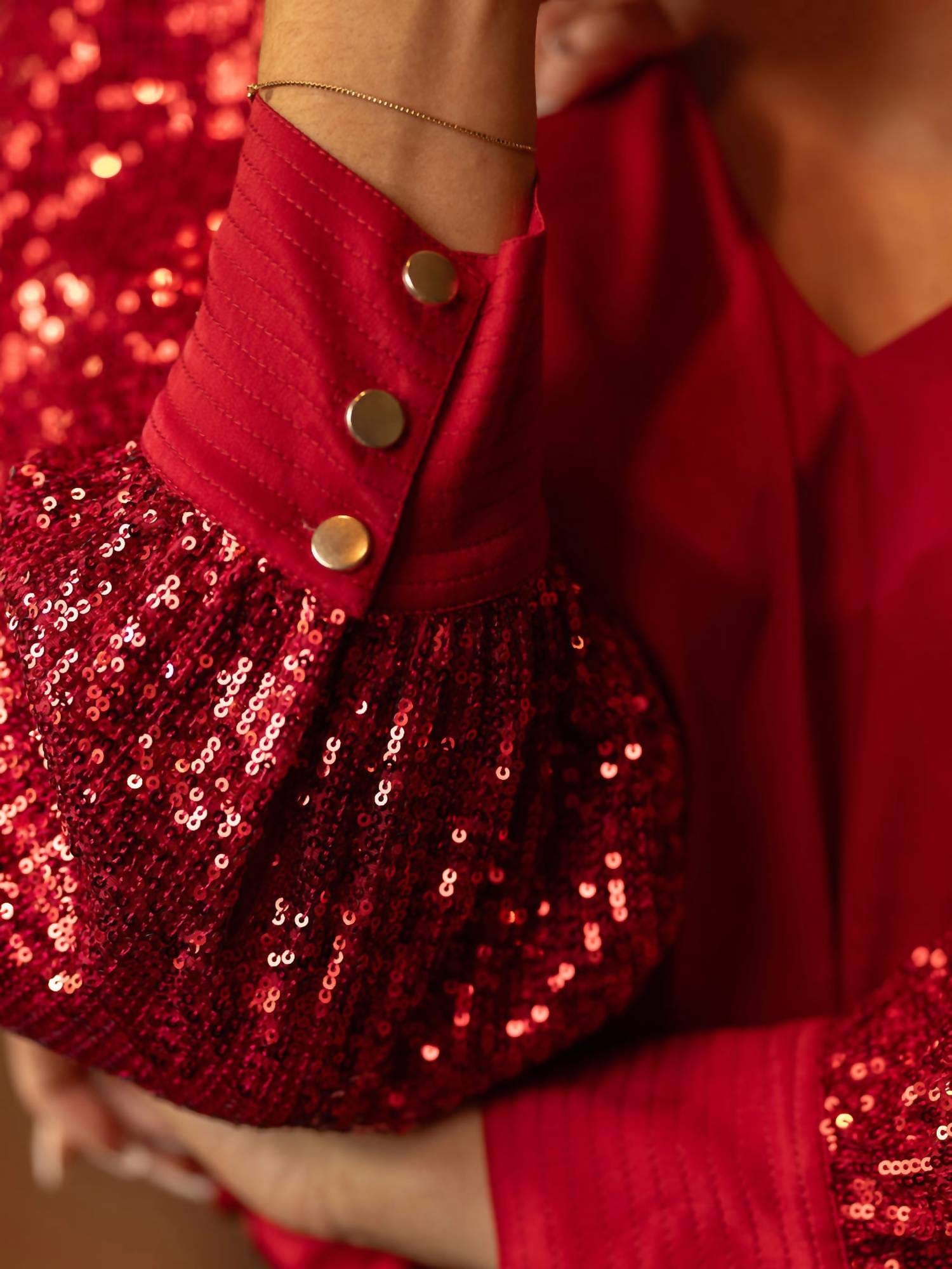 Air Jordan Jordan Sequin Dress In Red