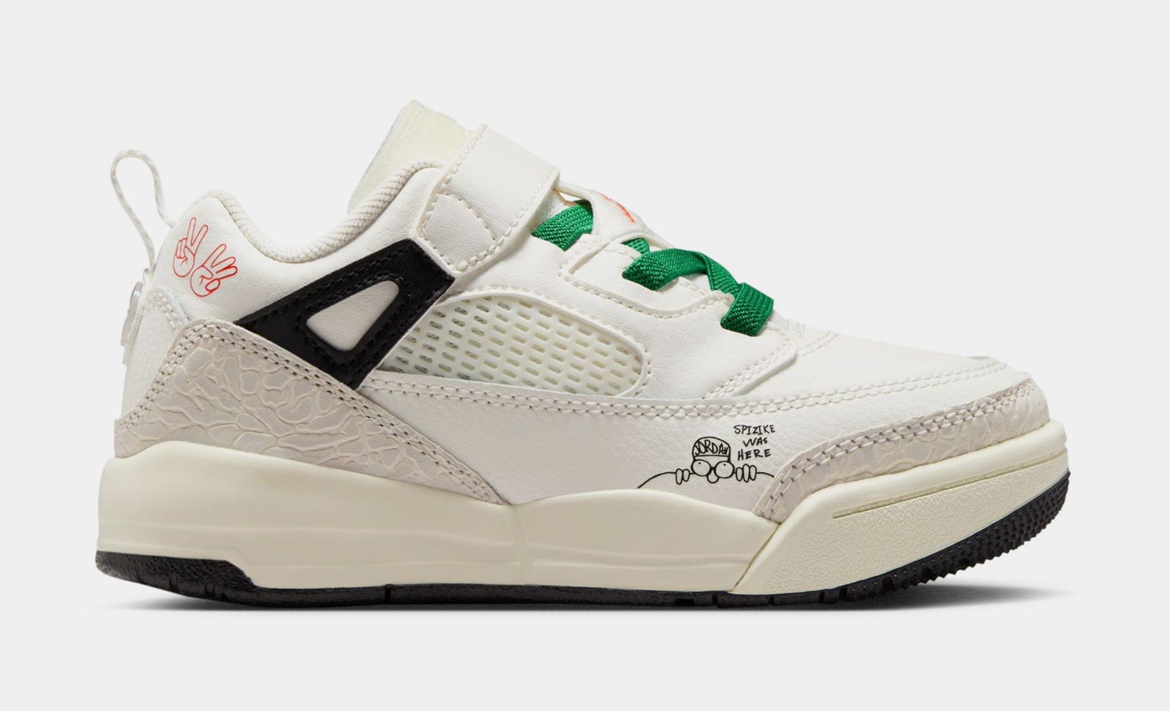 Air Jordan Spizike Low Preschool Lifestyle Shoes (Sail/Black/Pine Green/Orange)