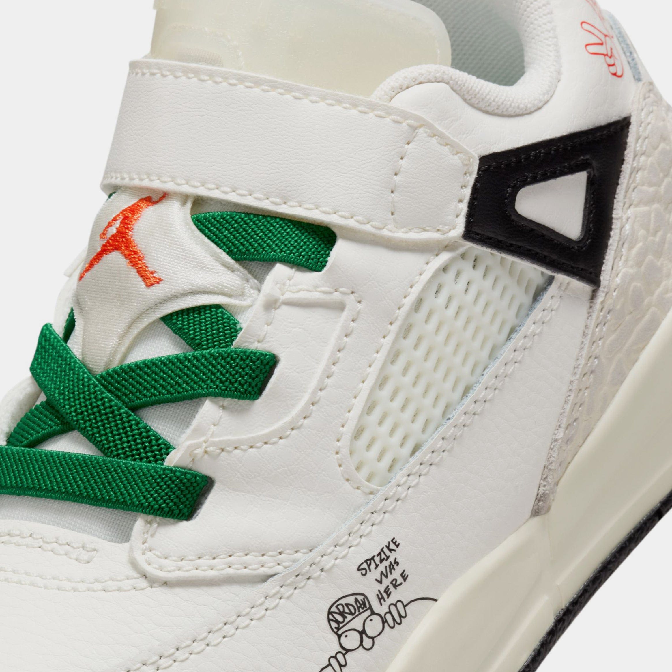 Air Jordan Spizike Low Preschool Lifestyle Shoes (Sail/Black/Pine Green/Orange)