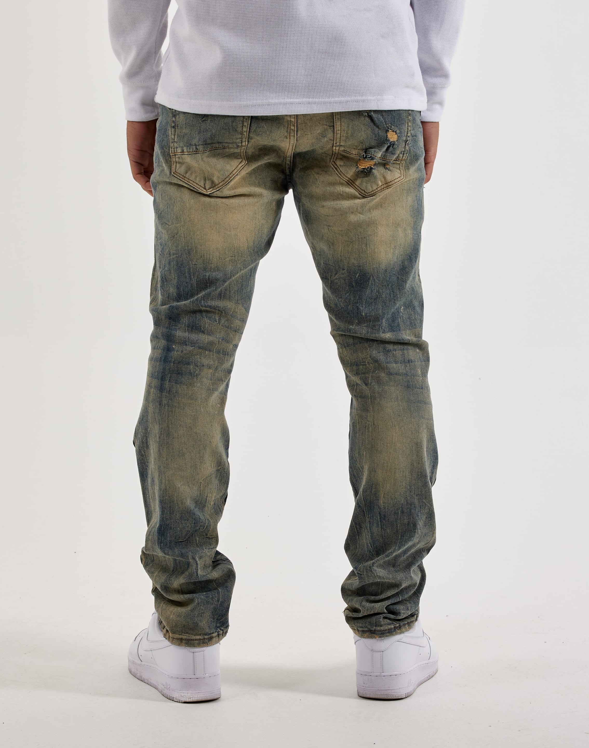 Air Jordan Jordan Craig Stacked Distressed Collins Denim Jeans