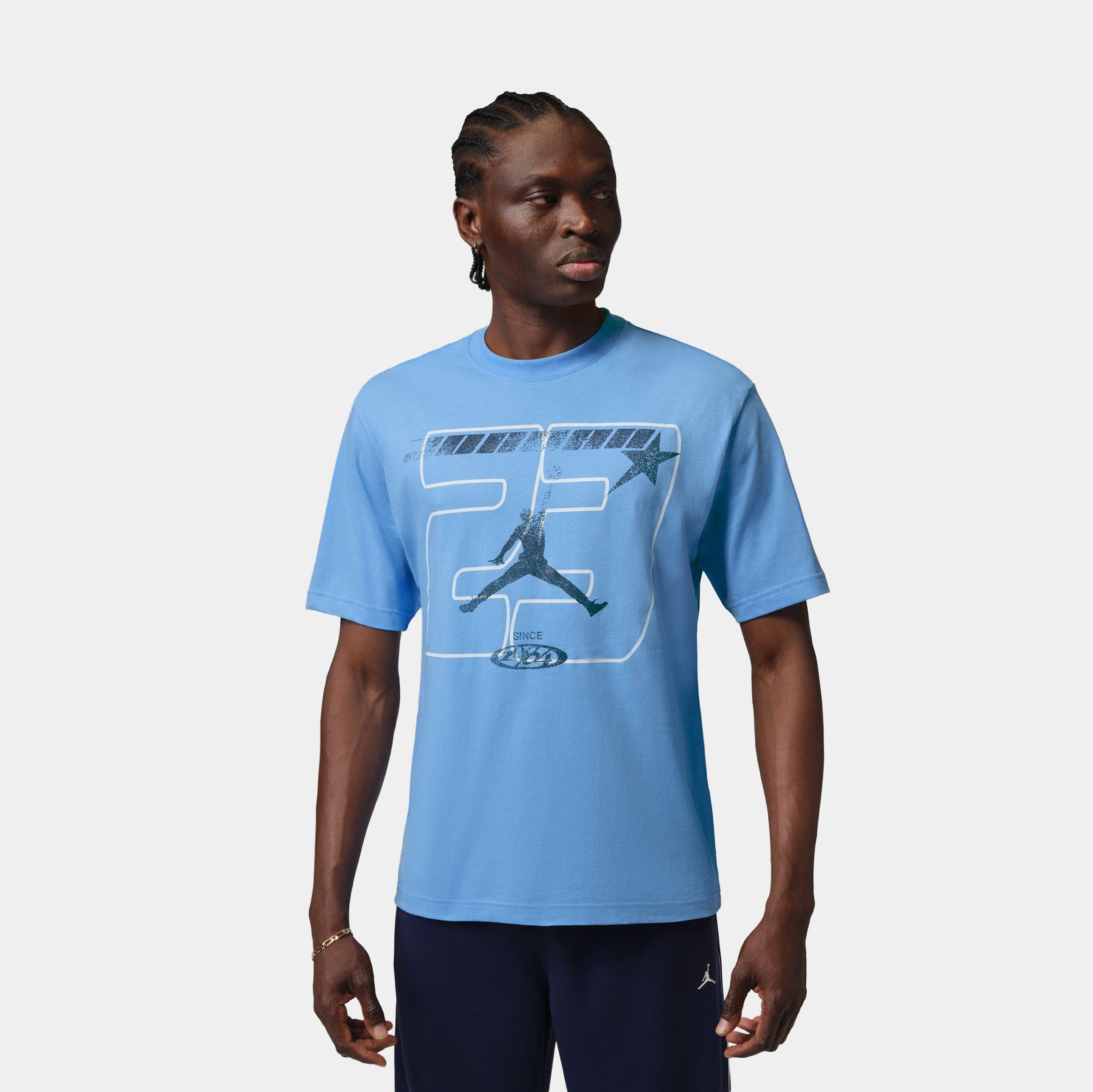 Air Jordan Graphic Mens Short Sleeve Shirt (University Blue)