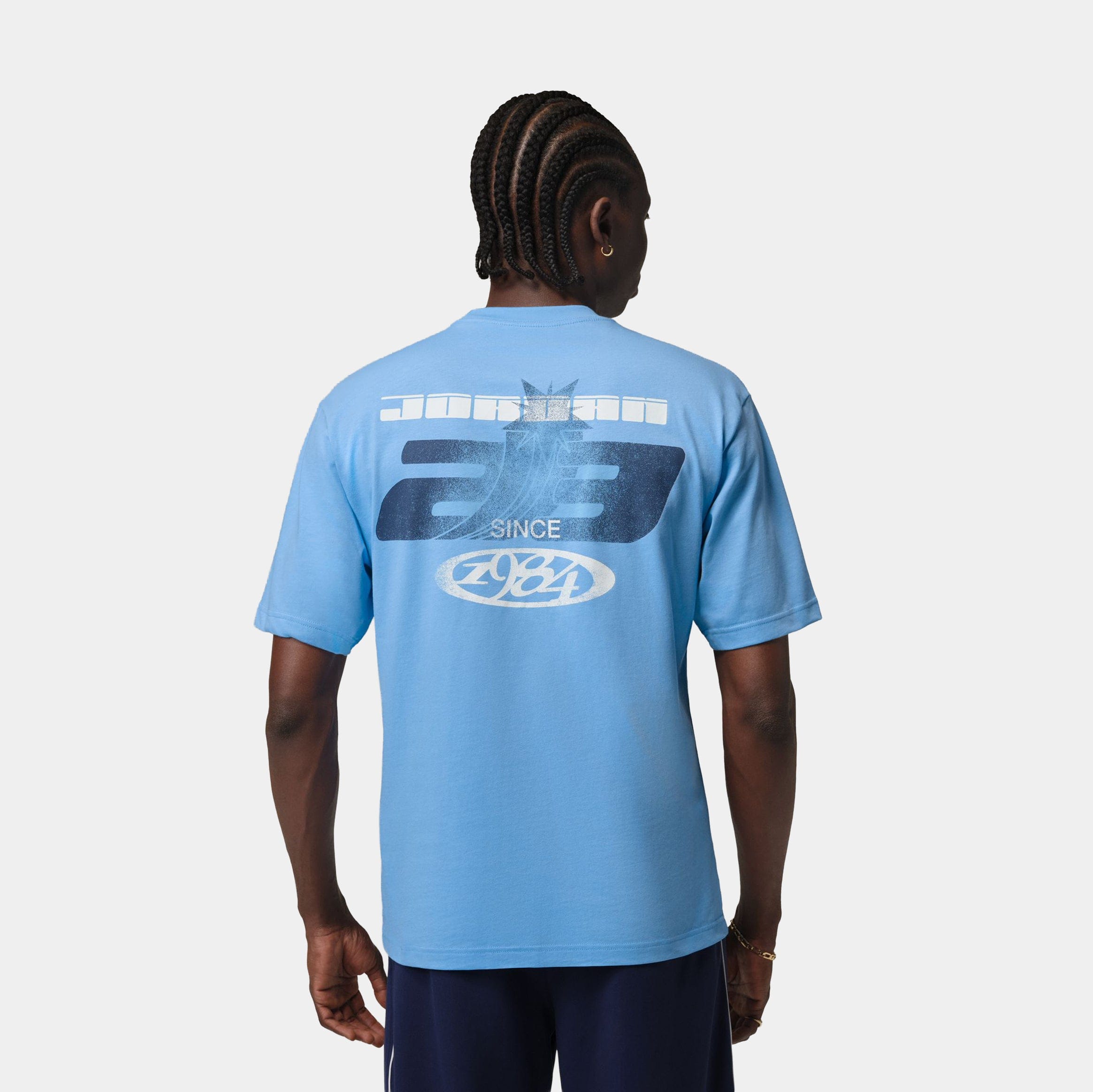Air Jordan Graphic Mens Short Sleeve Shirt (University Blue)