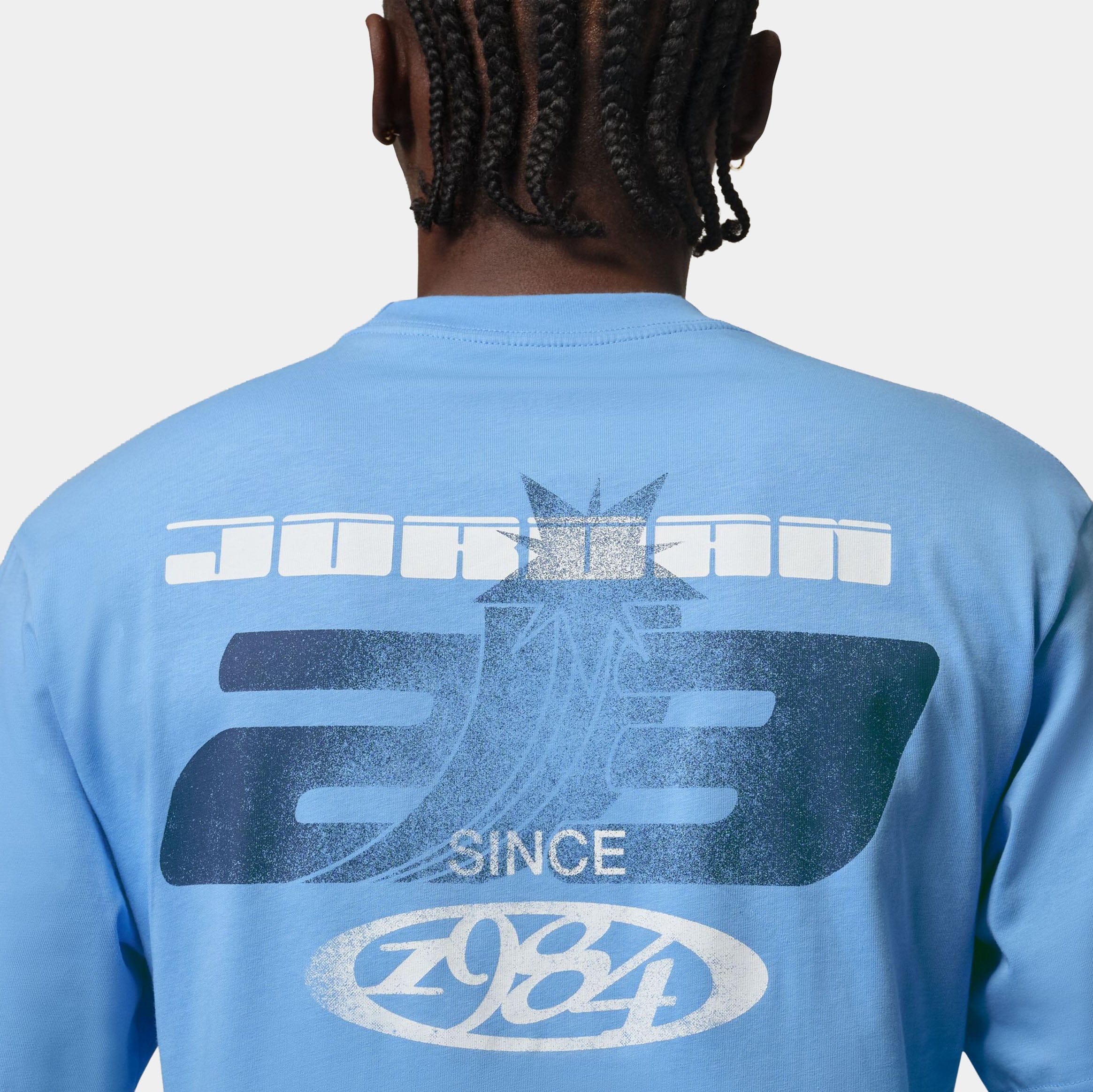 Air Jordan Graphic Mens Short Sleeve Shirt (University Blue)
