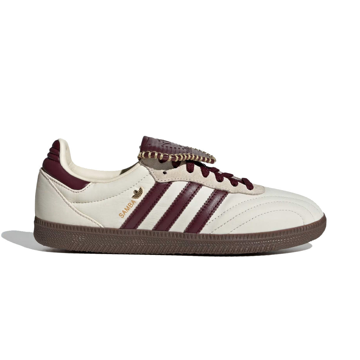 adidas Wmns SAMBA LONG TONGUE Cream White / Maroon / Gold Metallic