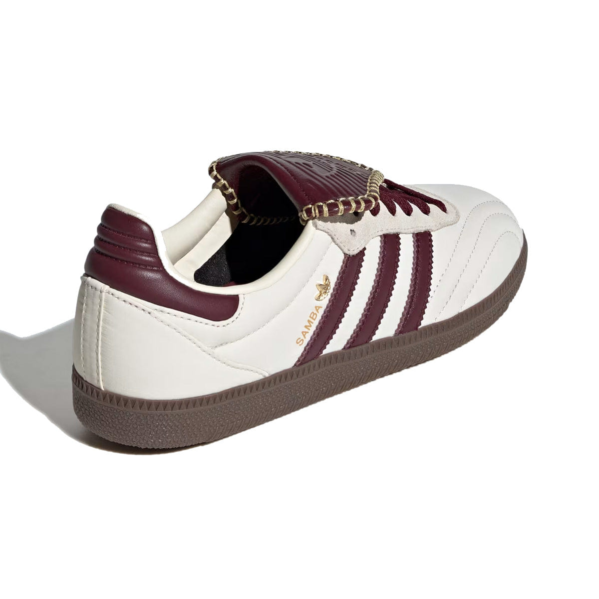 adidas Wmns SAMBA LONG TONGUE Cream White / Maroon / Gold Metallic