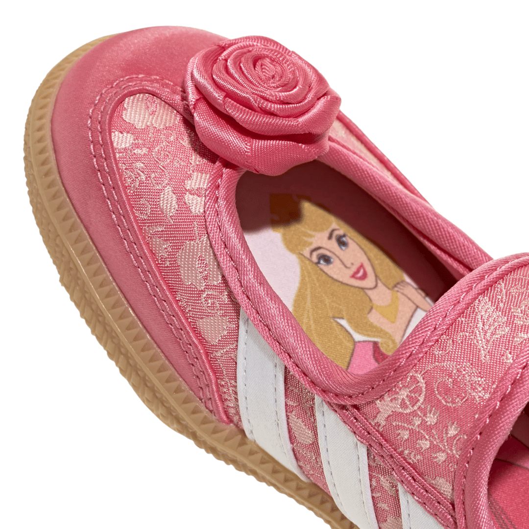 adidas KIDS' DISNEY PRINCESS SAMBA JANE SHOES PINK GLOW