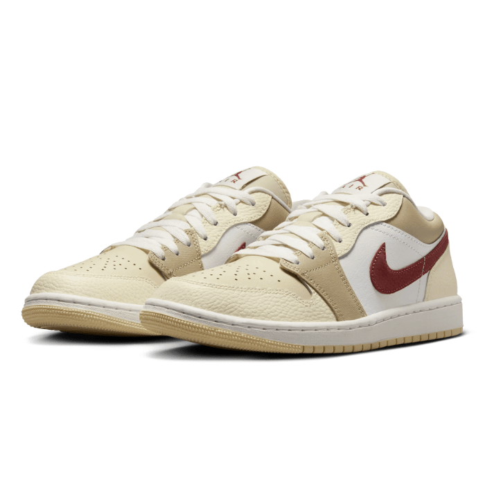 Air Jordan 1 Low Women's Light Khaki Red Sepia