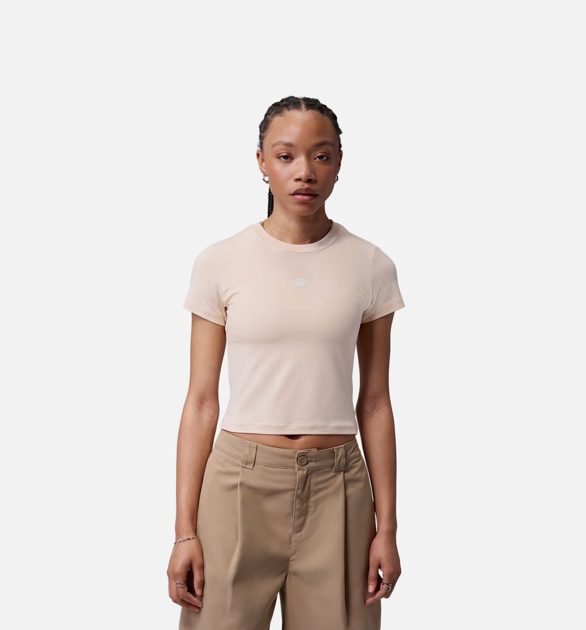Air Jordan Flight Womens Short Sleeve Shirt - Pearl White