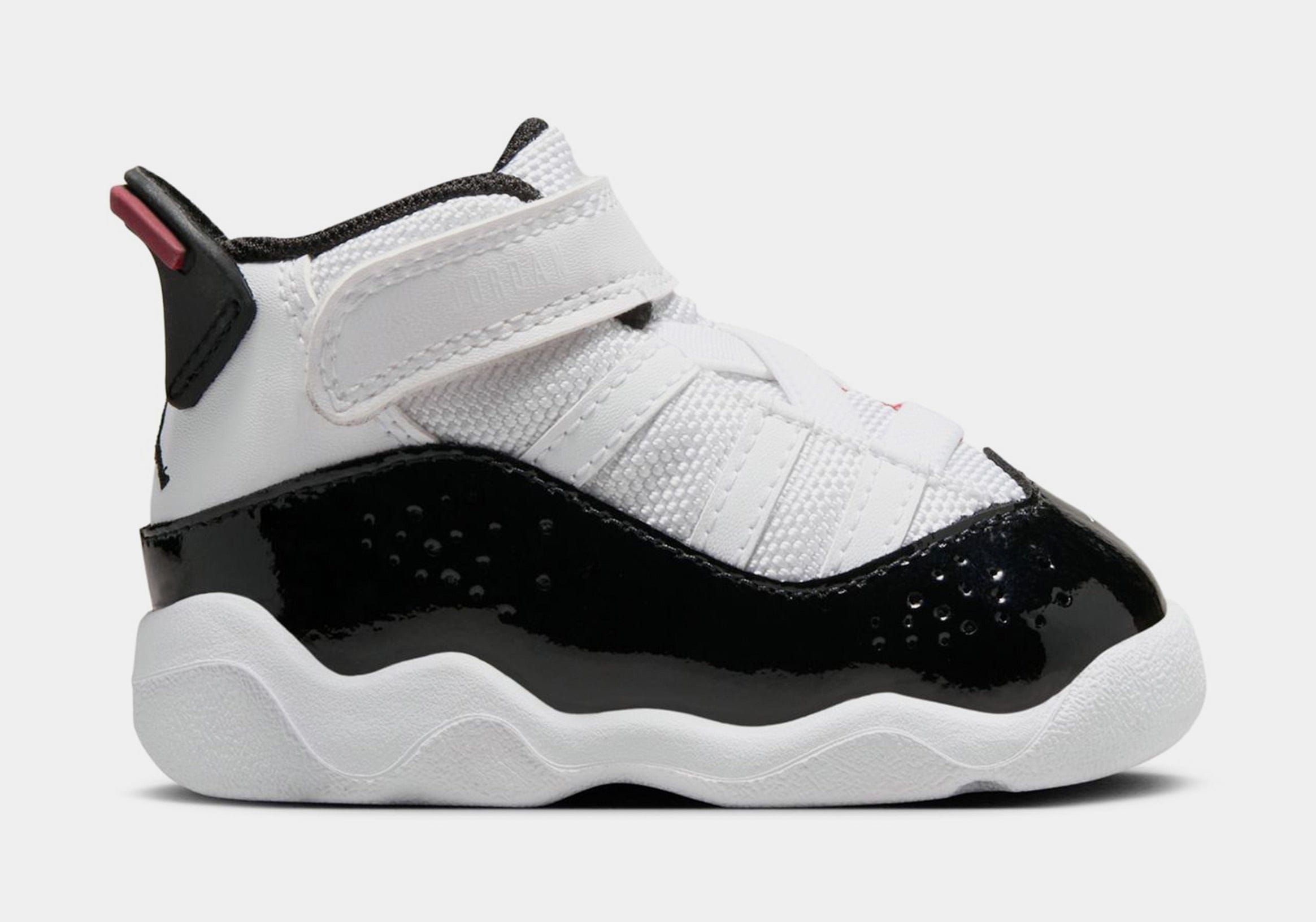 Air Jordan 6 Rings Infant Toddler Basketball Shoes (White/Black/Gym Red)