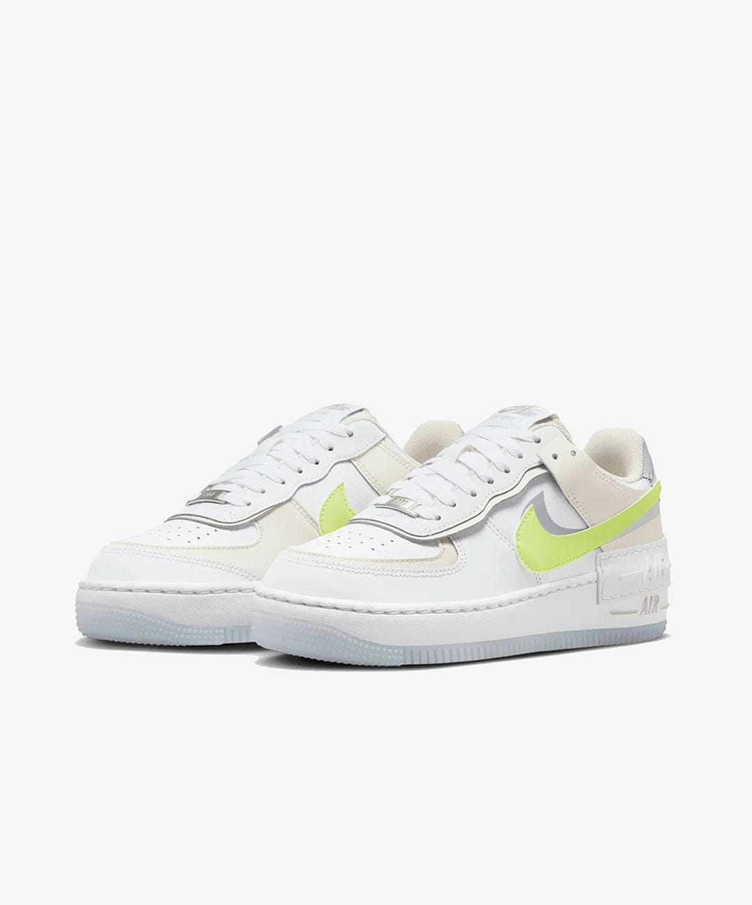 NIKE | AIR FORCE 1 SHADOW { WHITE/LT LEMON TWIST - WOLF GREY