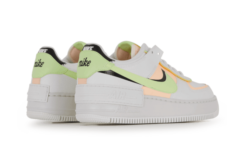 Nike Air Force 1 Shadow Summit White Barely Volt Crimson Tint